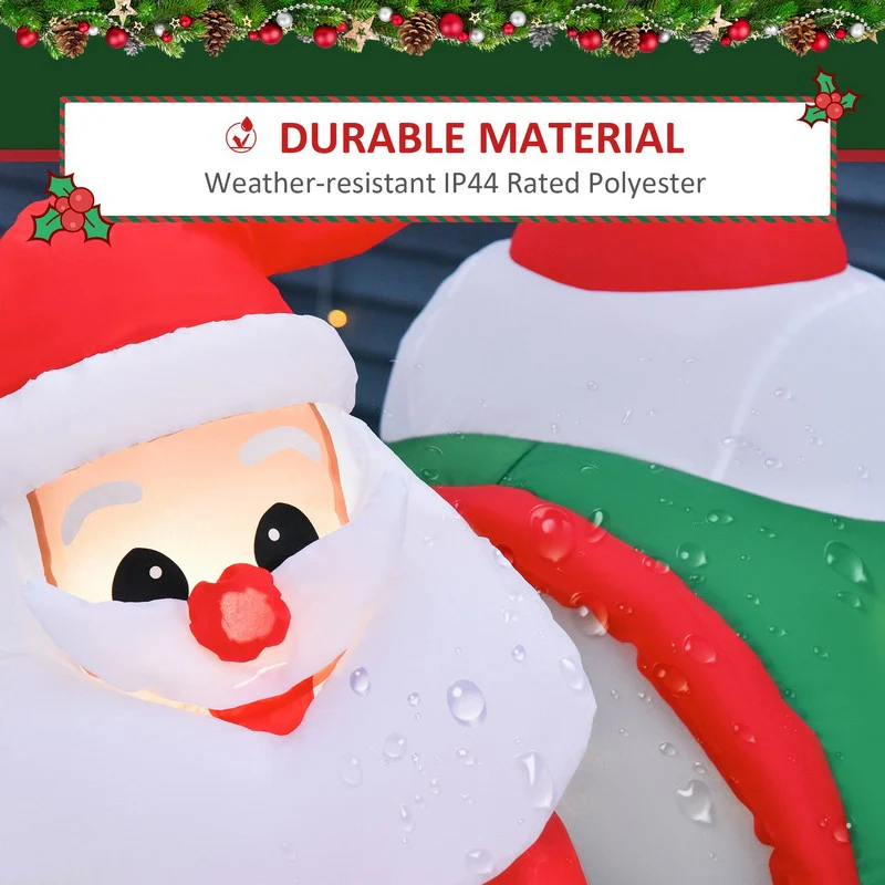 1.2m Christmas Inflatable Decoration w/ Santa Claus Penguin for Holiday Party - Image 5