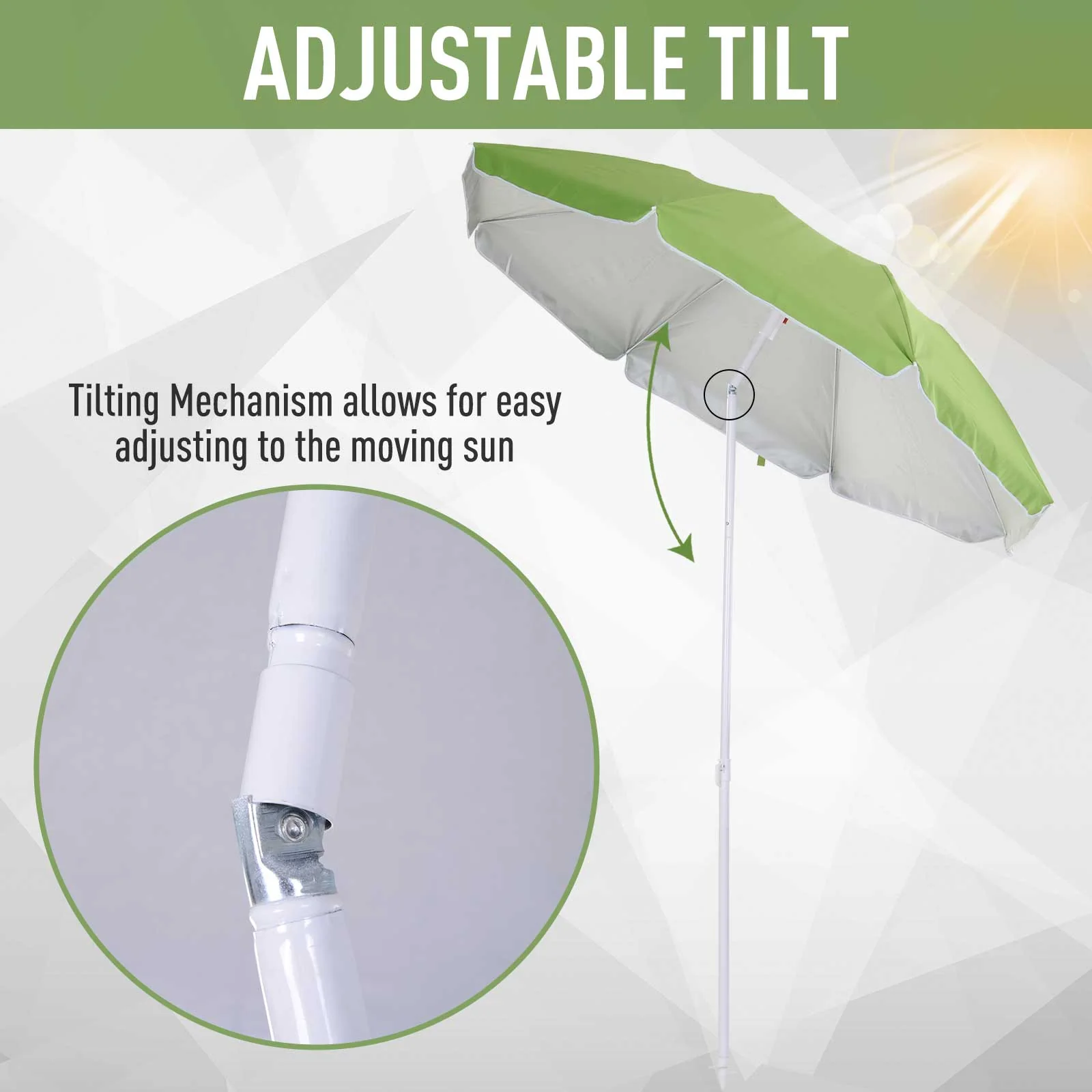 1.7m Beach Umbrella - Image 4