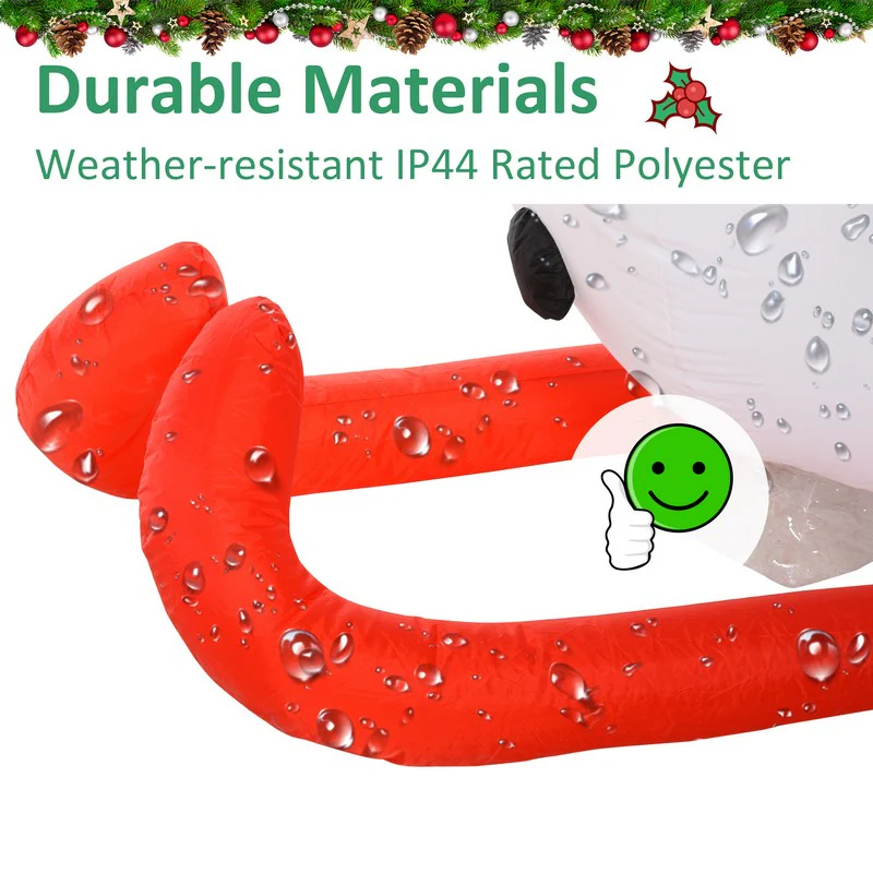 1.7m LED Polyester Snowman Christmas Inflatable - Image 4