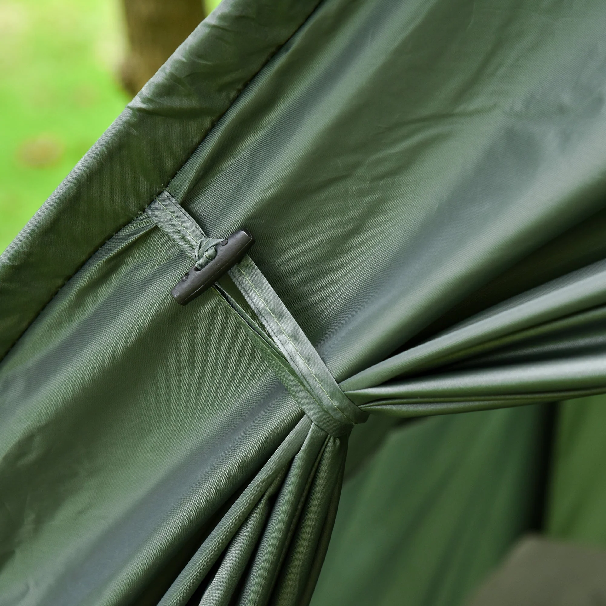 1-person Foldable Camping Tent W/ Sleeping Bag-Army Green - Image 9