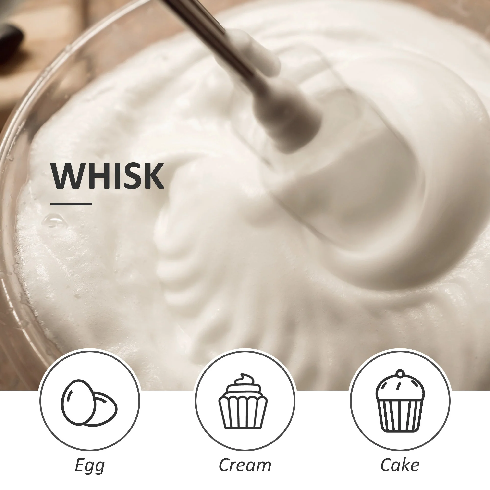 1000W 800ml Multi Speed Hand Blender Black - Image 3