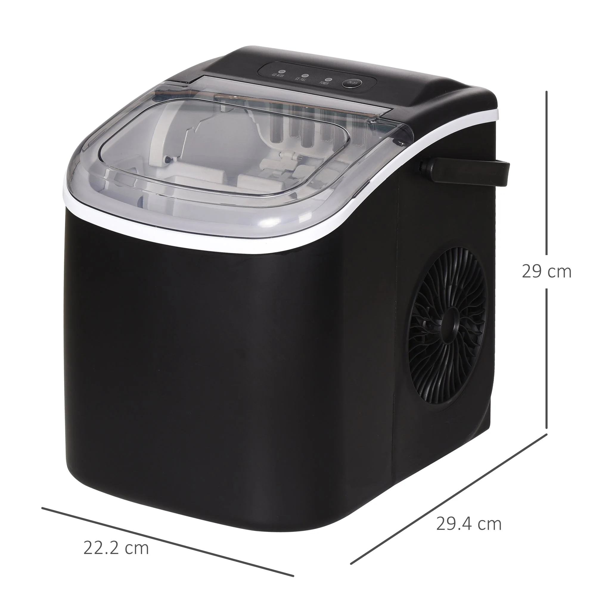 105W1.3L 12 Minute Ice Machine Black - Image 2