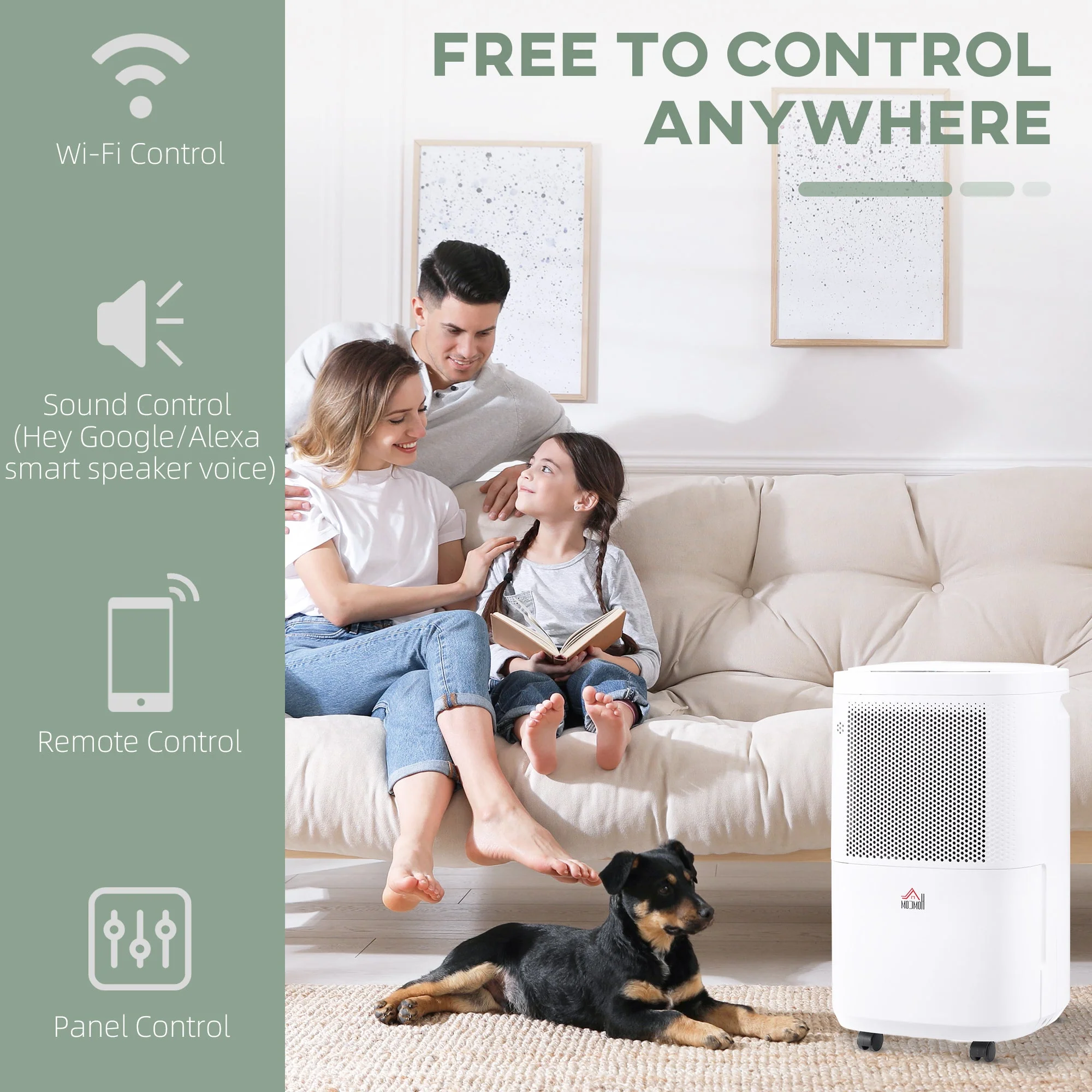 10L/Day 2200ML Portable Quiet Dehumidifier with WiFi Smart App Control - Image 3