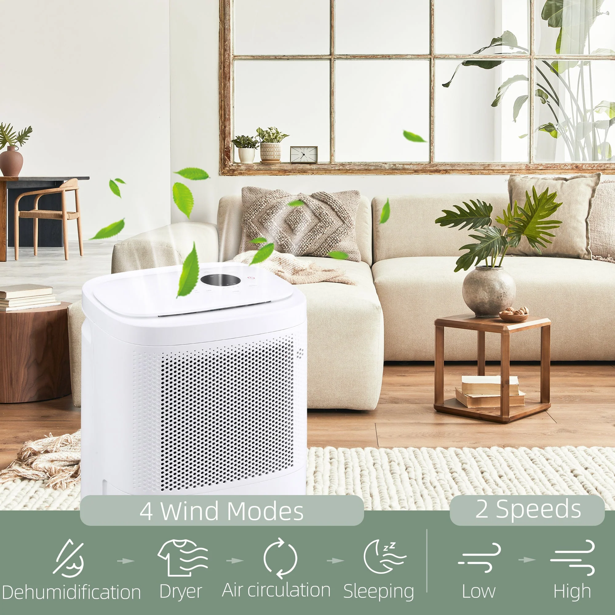 10L/Day 2200ML Portable Quiet Dehumidifier with WiFi Smart App Control - Image 5