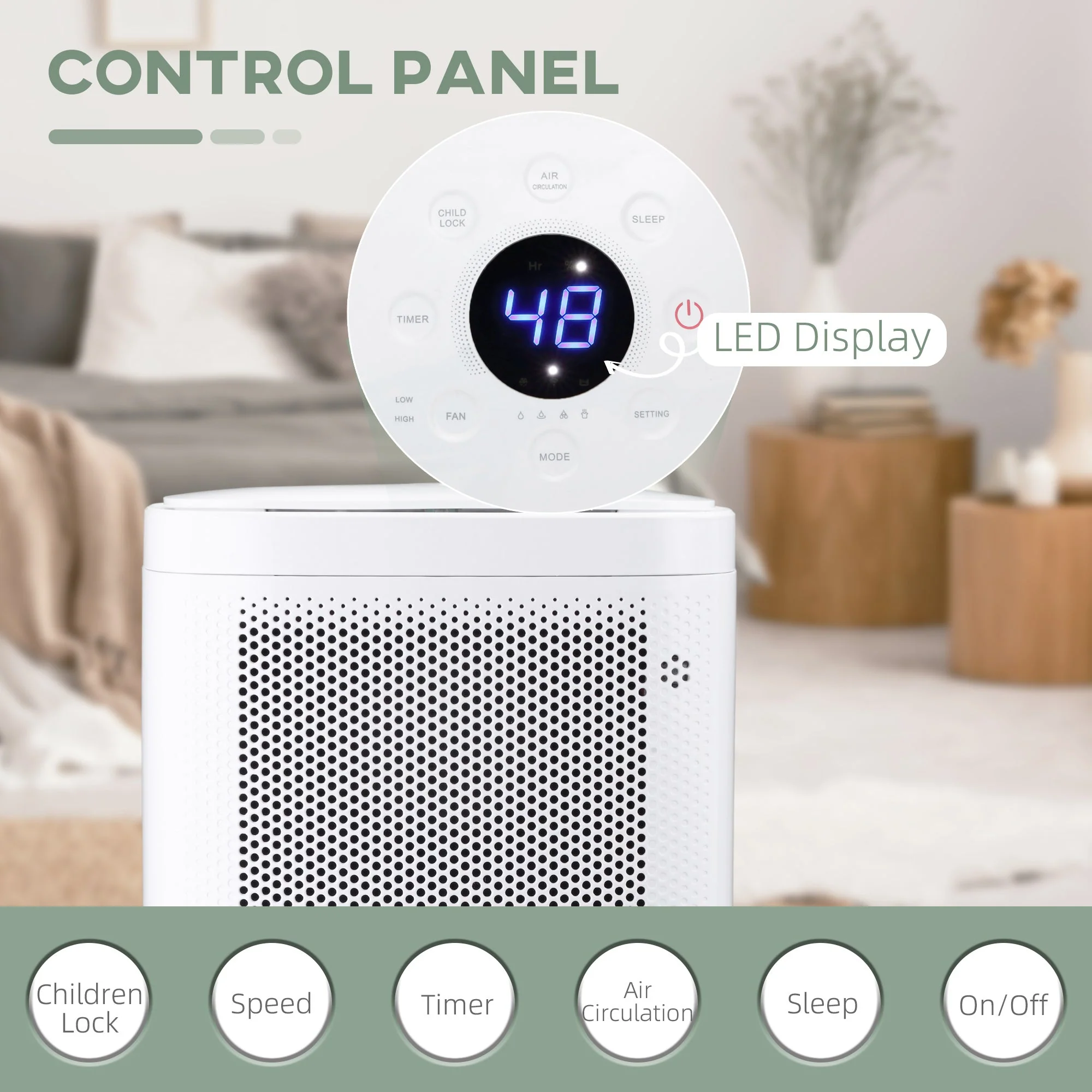 10L/Day 2200ML Portable Quiet Dehumidifier with WiFi Smart App Control - Image 7
