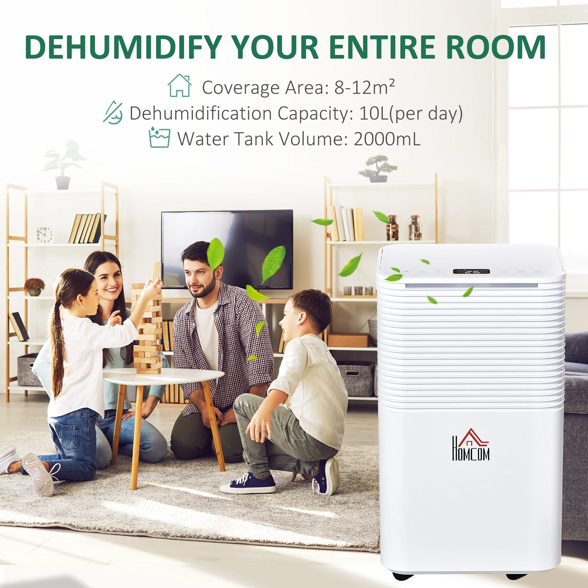10L/Day Portable Quiet Dehumidifier for Home Laundry - Image 3