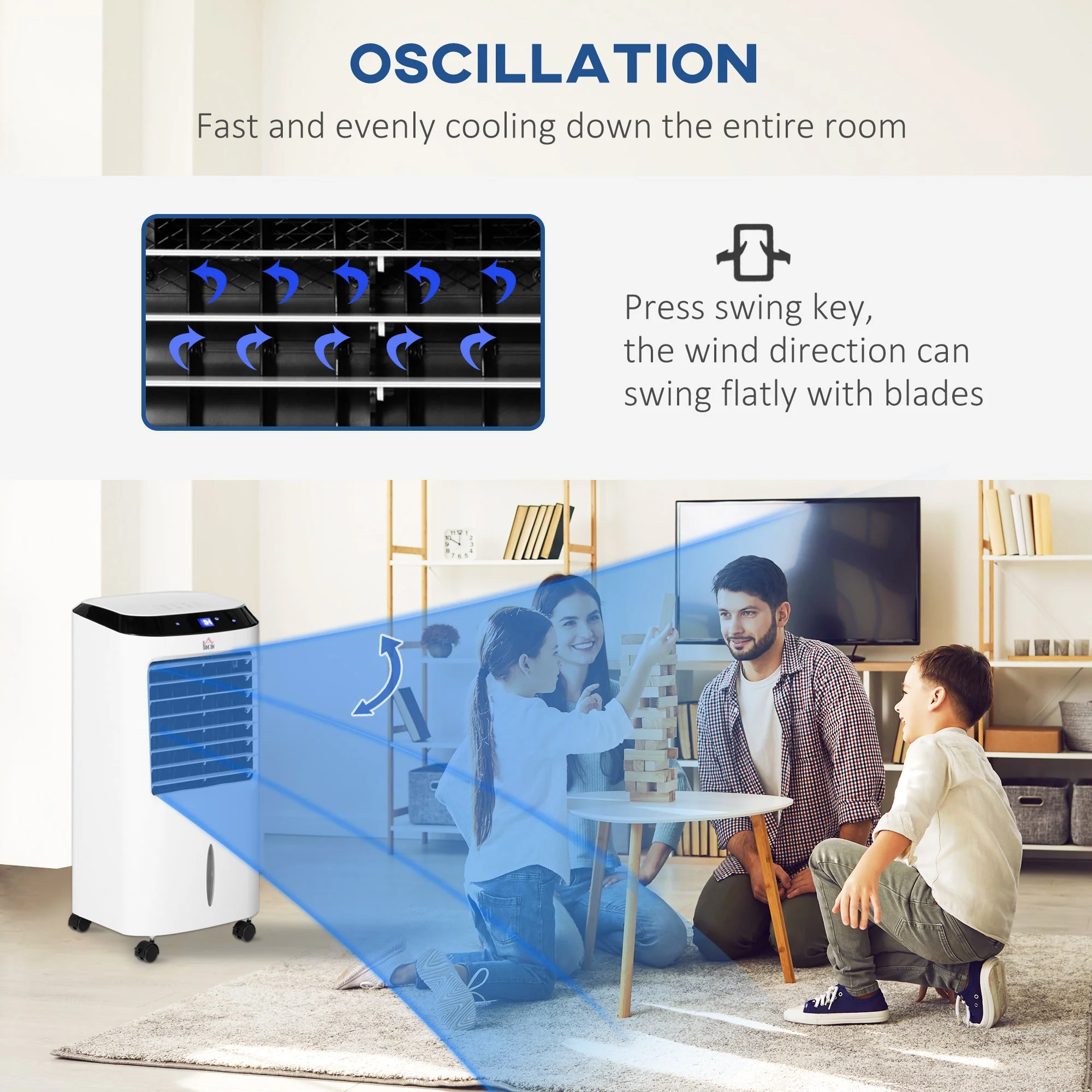 10L Multifunction Three Speed Air Cooler With Remote Control White - Image 7