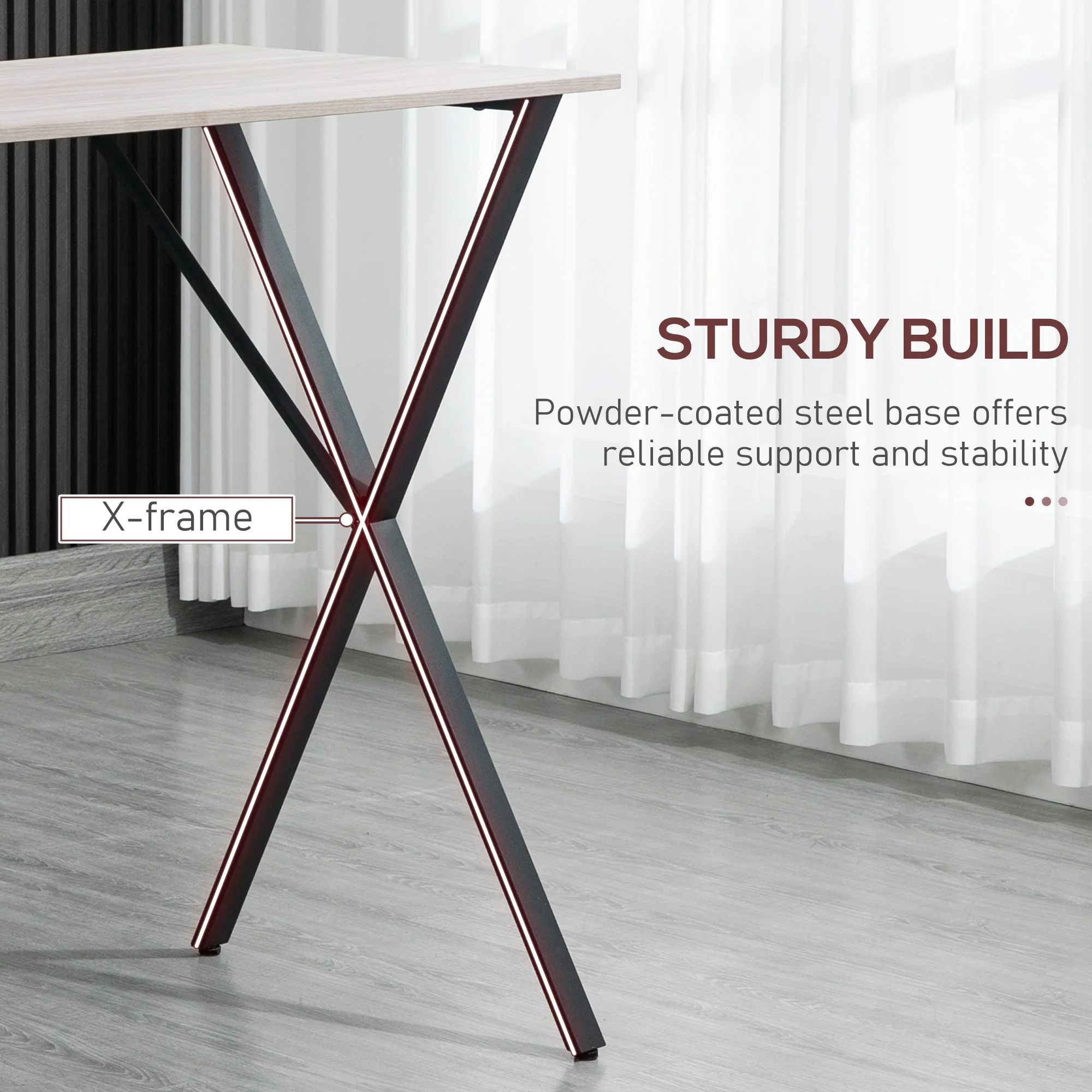 120 cm Rectangular Bar Table for 4 People - Image 6