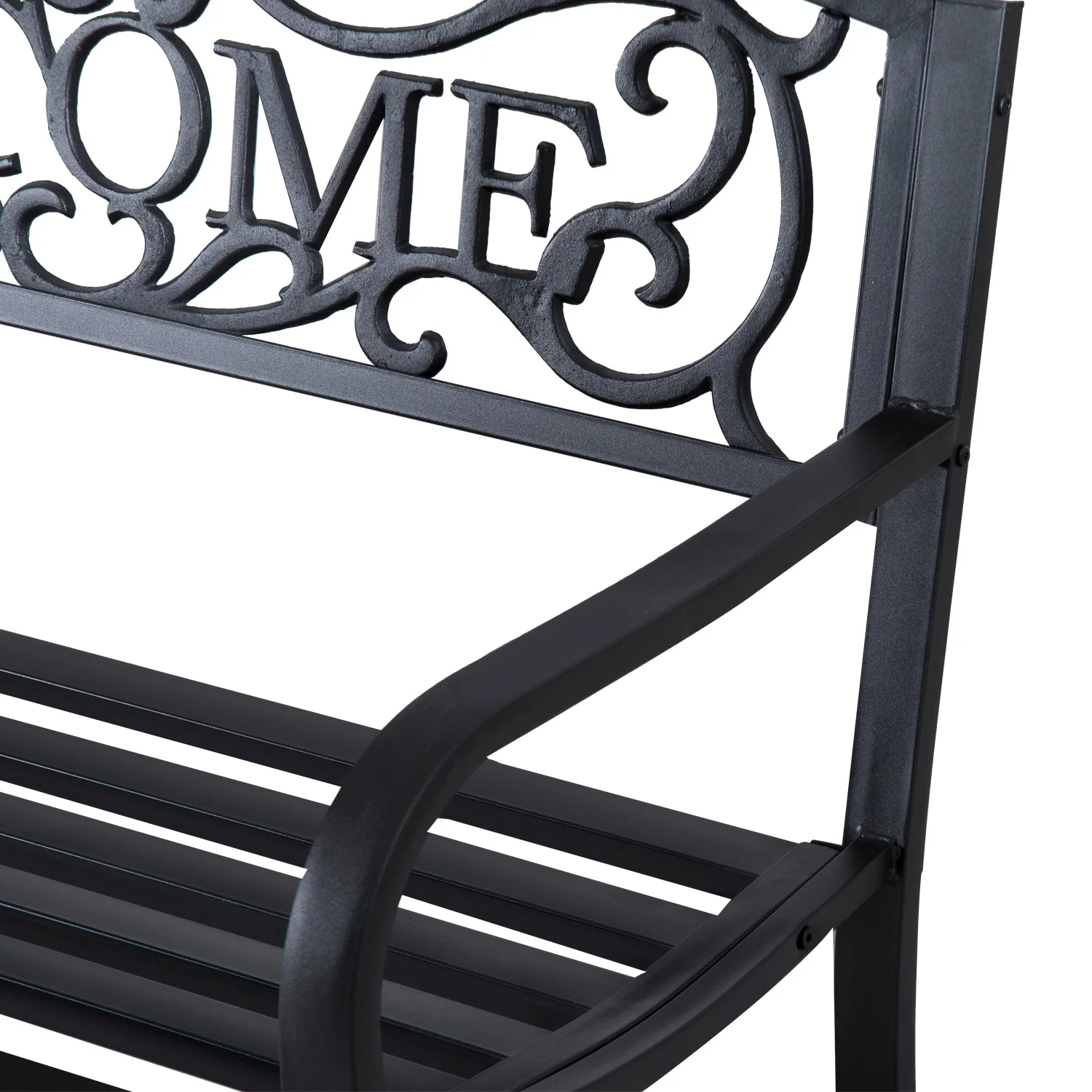 126Lx60Wx85H cm Steel Bench-Black - Image 7