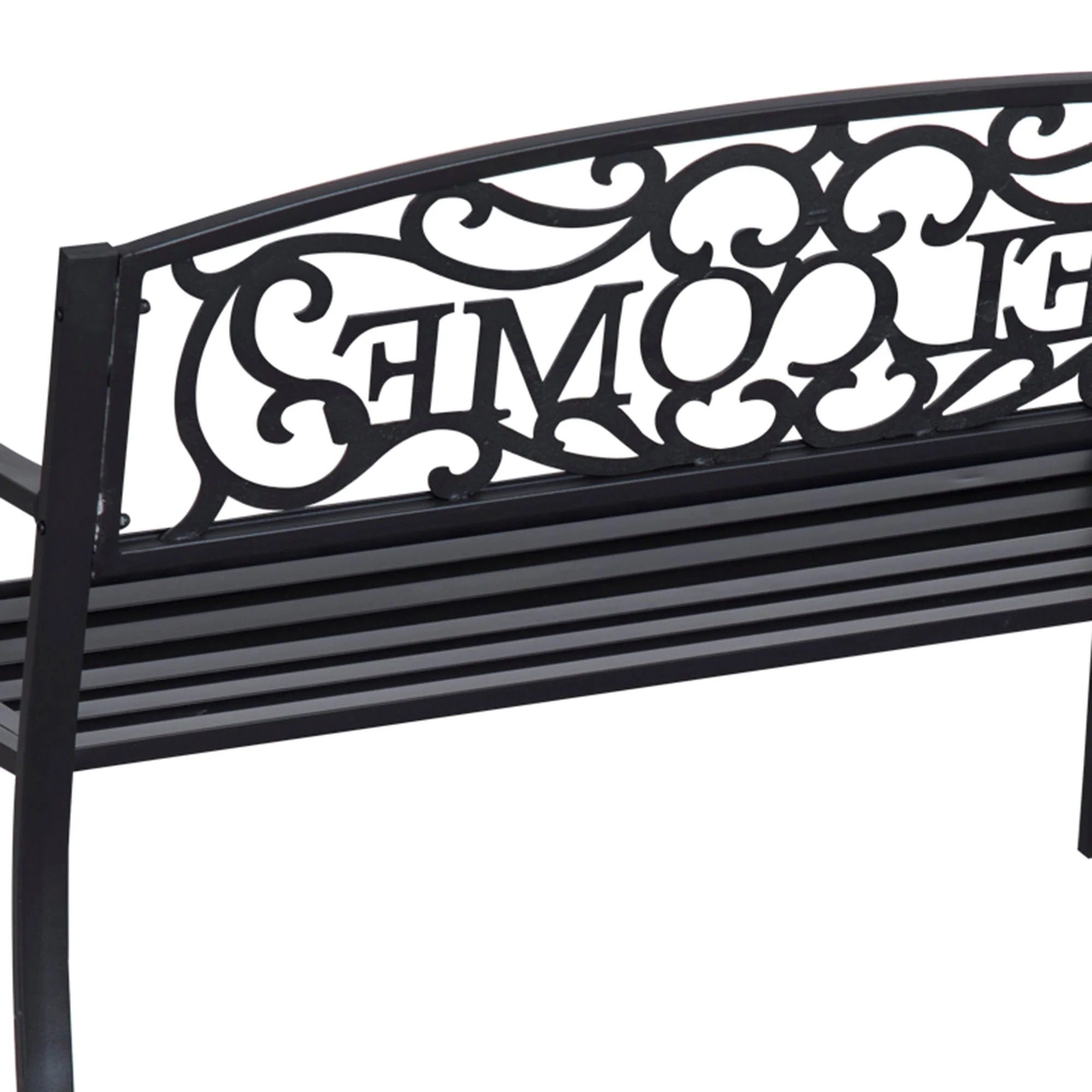 126Lx60Wx85H cm Steel Bench-Black - Image 8
