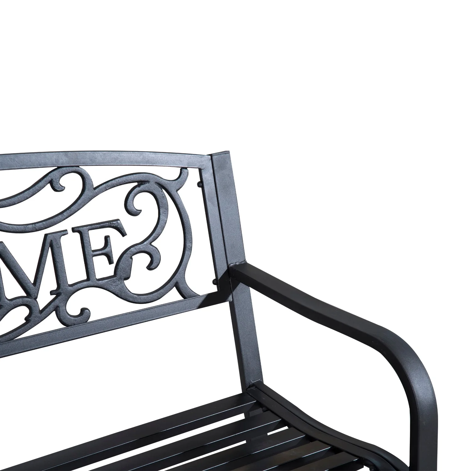126Lx60Wx85H cm Steel Bench-Black - Image 9