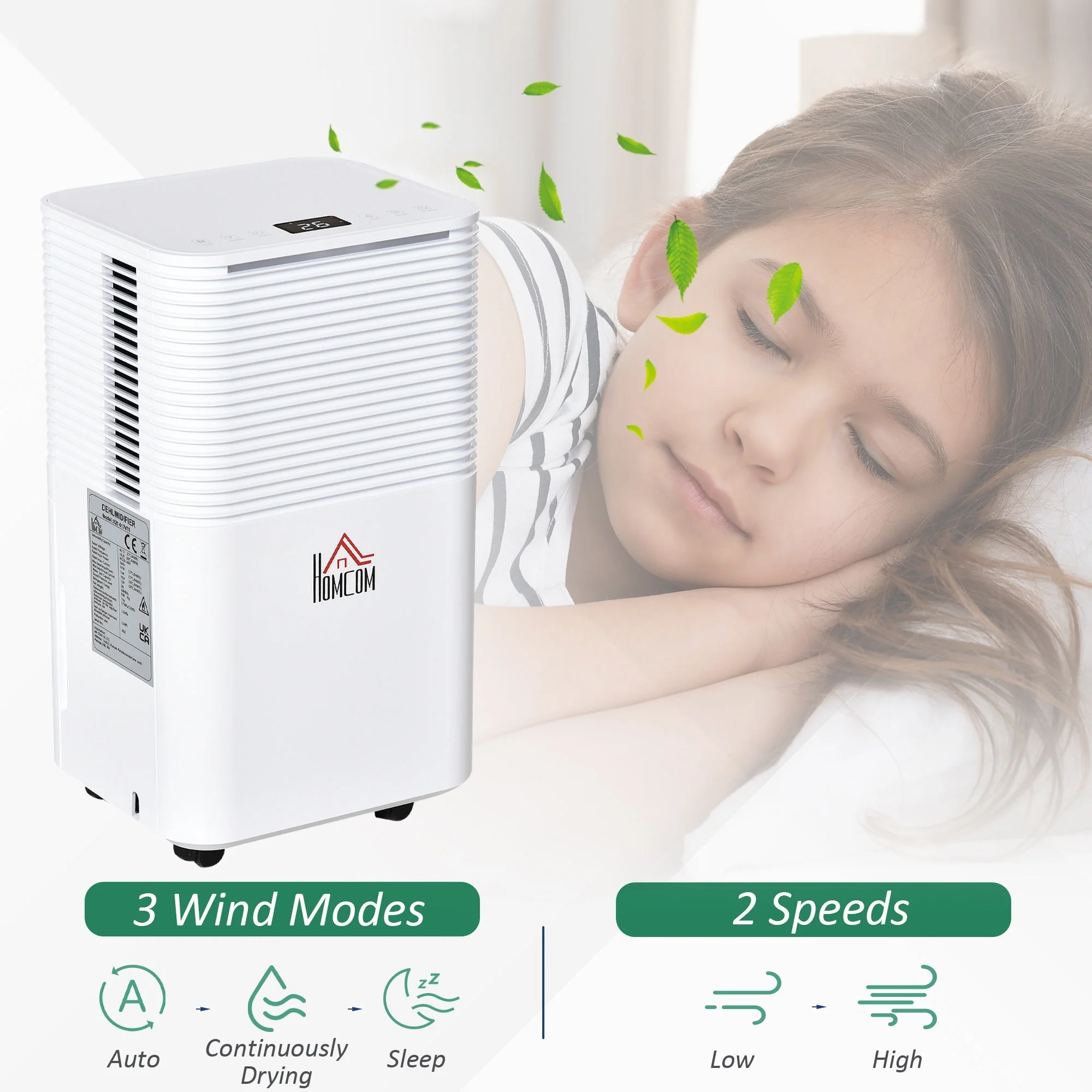 12L/Day 2000ML Portable Electric Quiet Dehumidifier for Home Laundry Room - Image 3