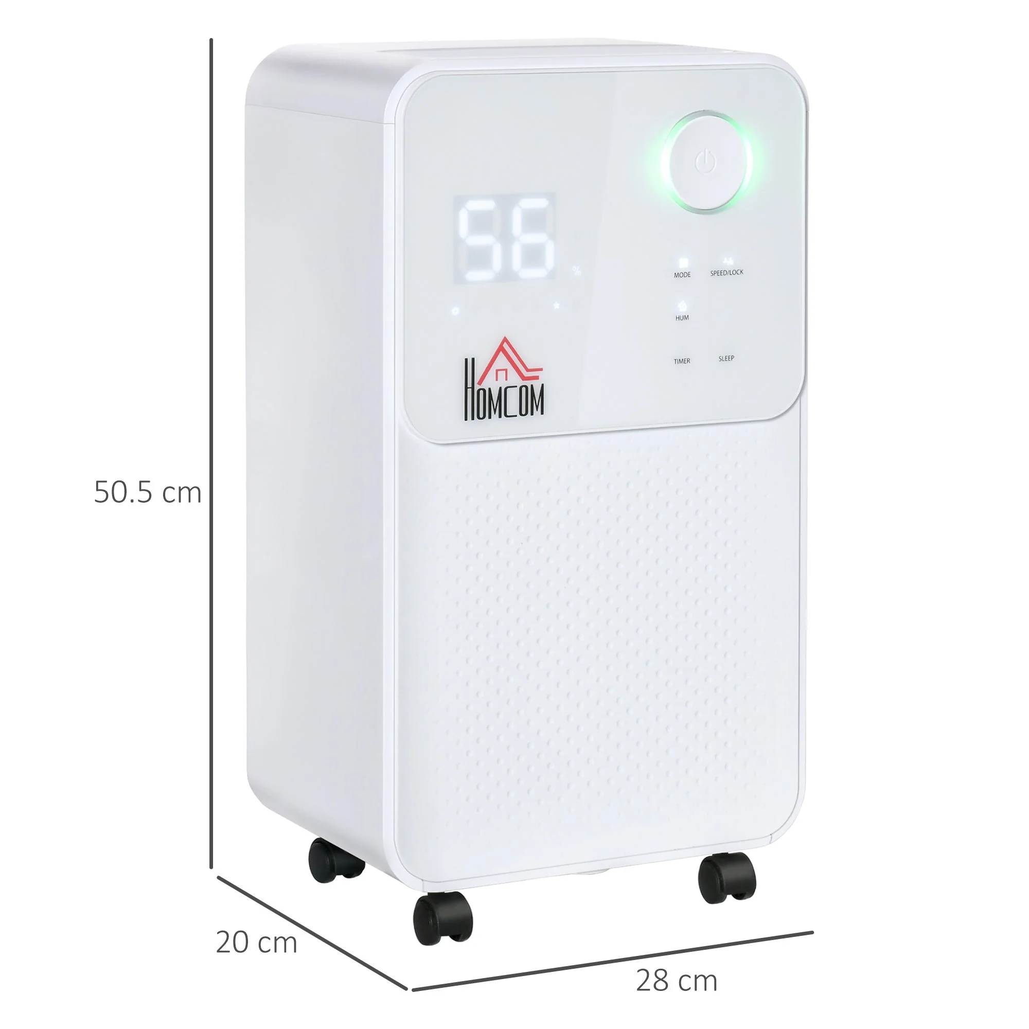 12L/Day 2000ML Portable Quiet Dehumidifier for Home Laundry Room Bedroom Basement - Image 2