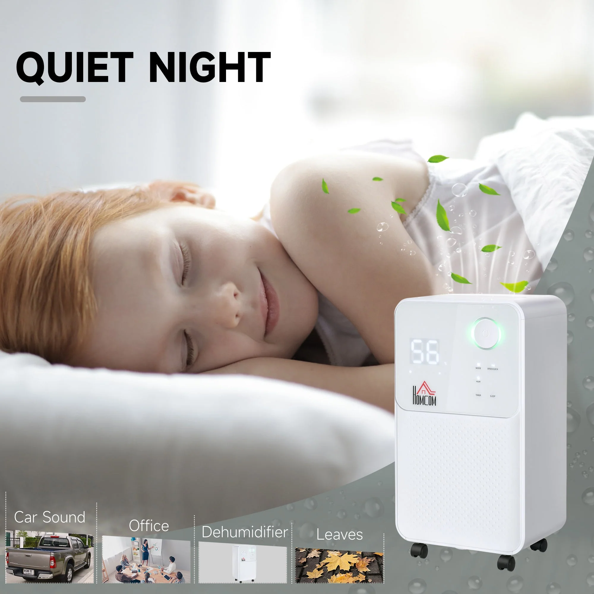 12L/Day 2000ML Portable Quiet Dehumidifier for Home Laundry Room Bedroom Basement - Image 4