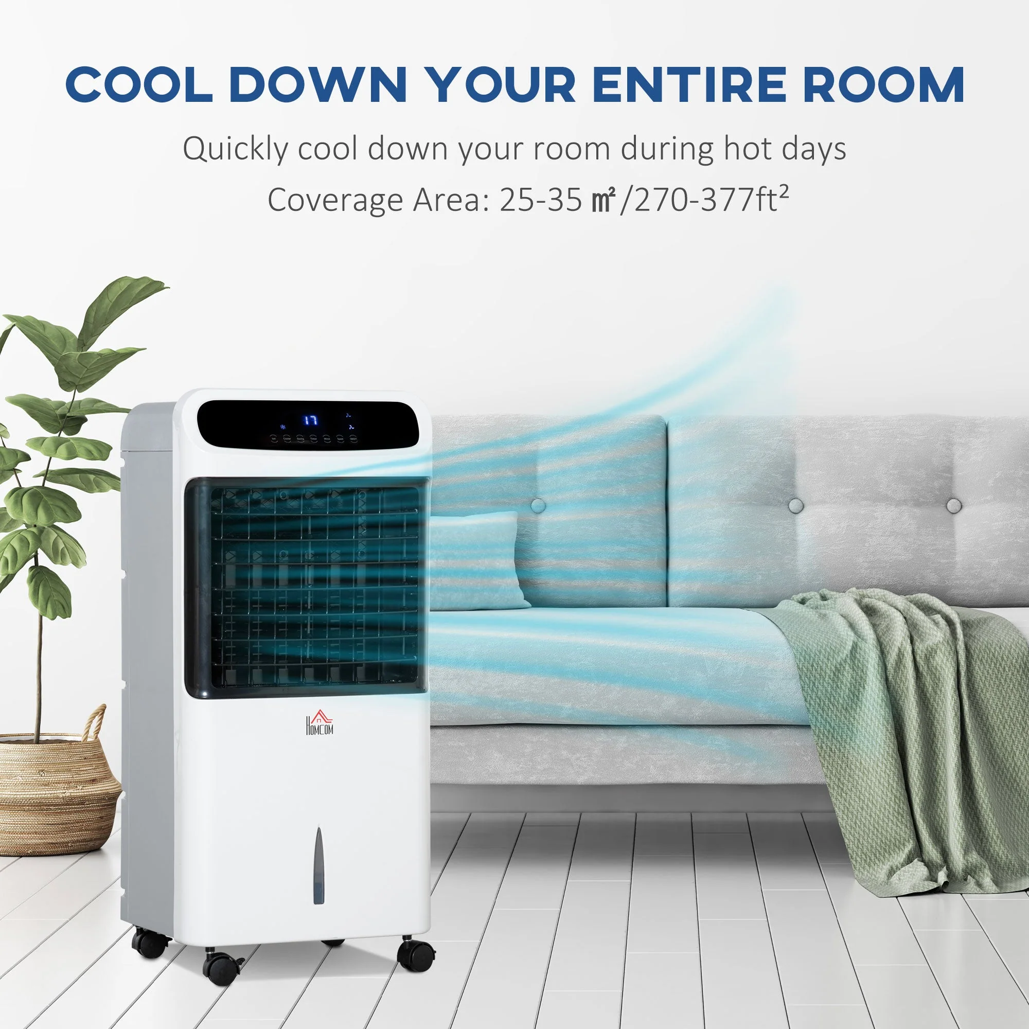 12L Multifunction Three Speed Air Cooler With Remote Control White - Image 5