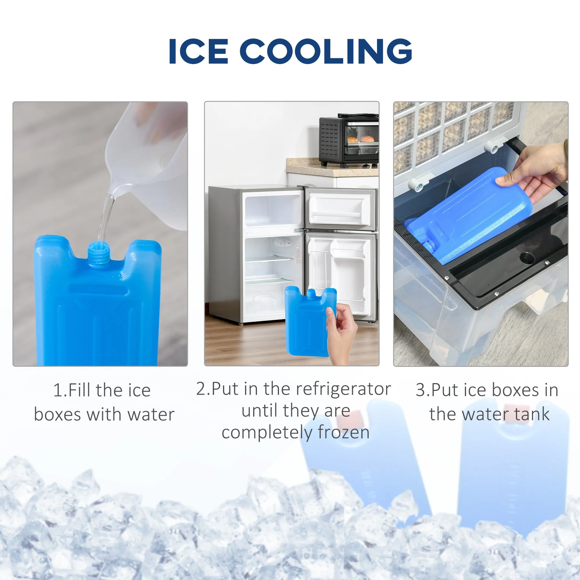 12L Multifunction Three Speed Air Cooler With Remote Control White - Image 7