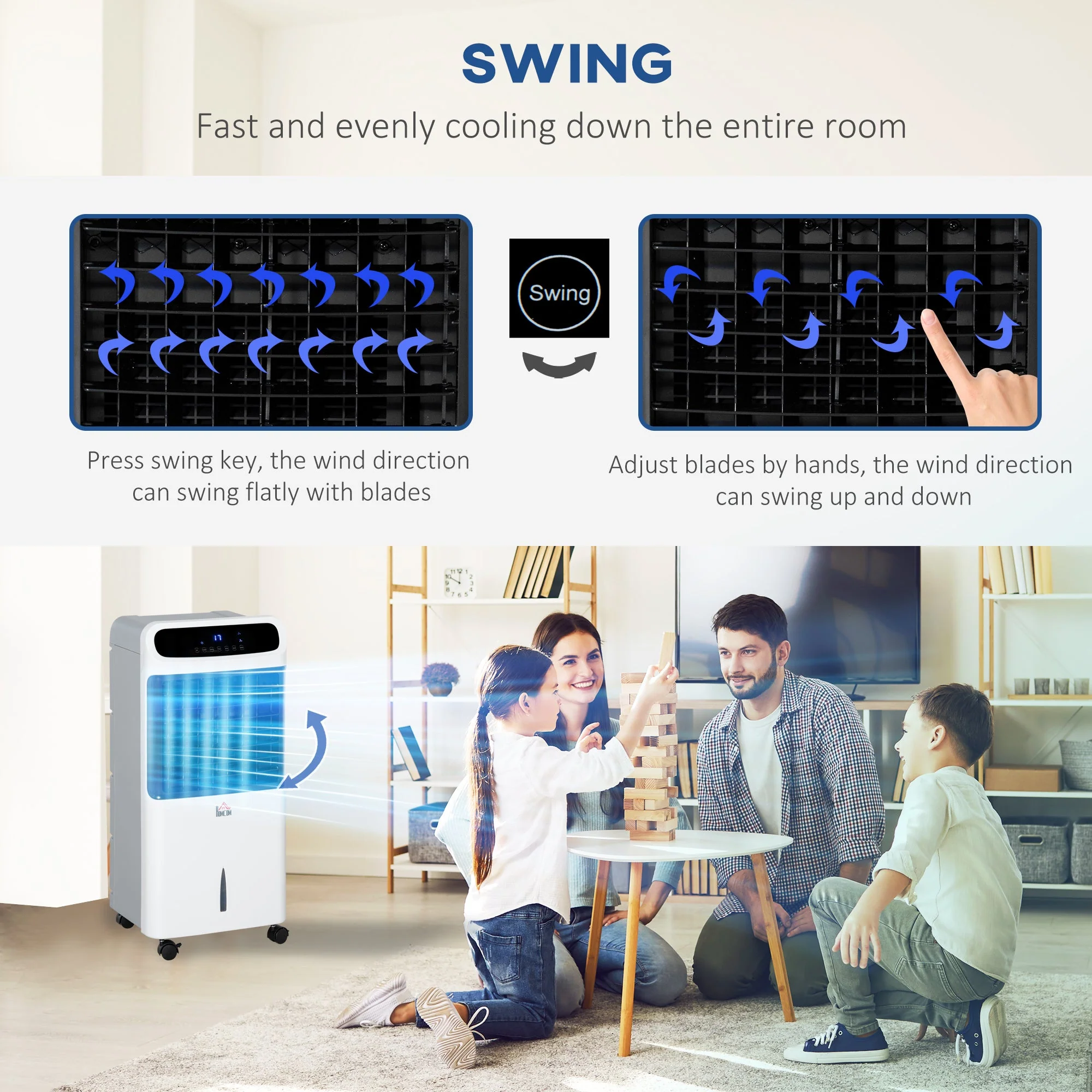 12L Multifunction Three Speed Air Cooler With Remote Control White - Image 8