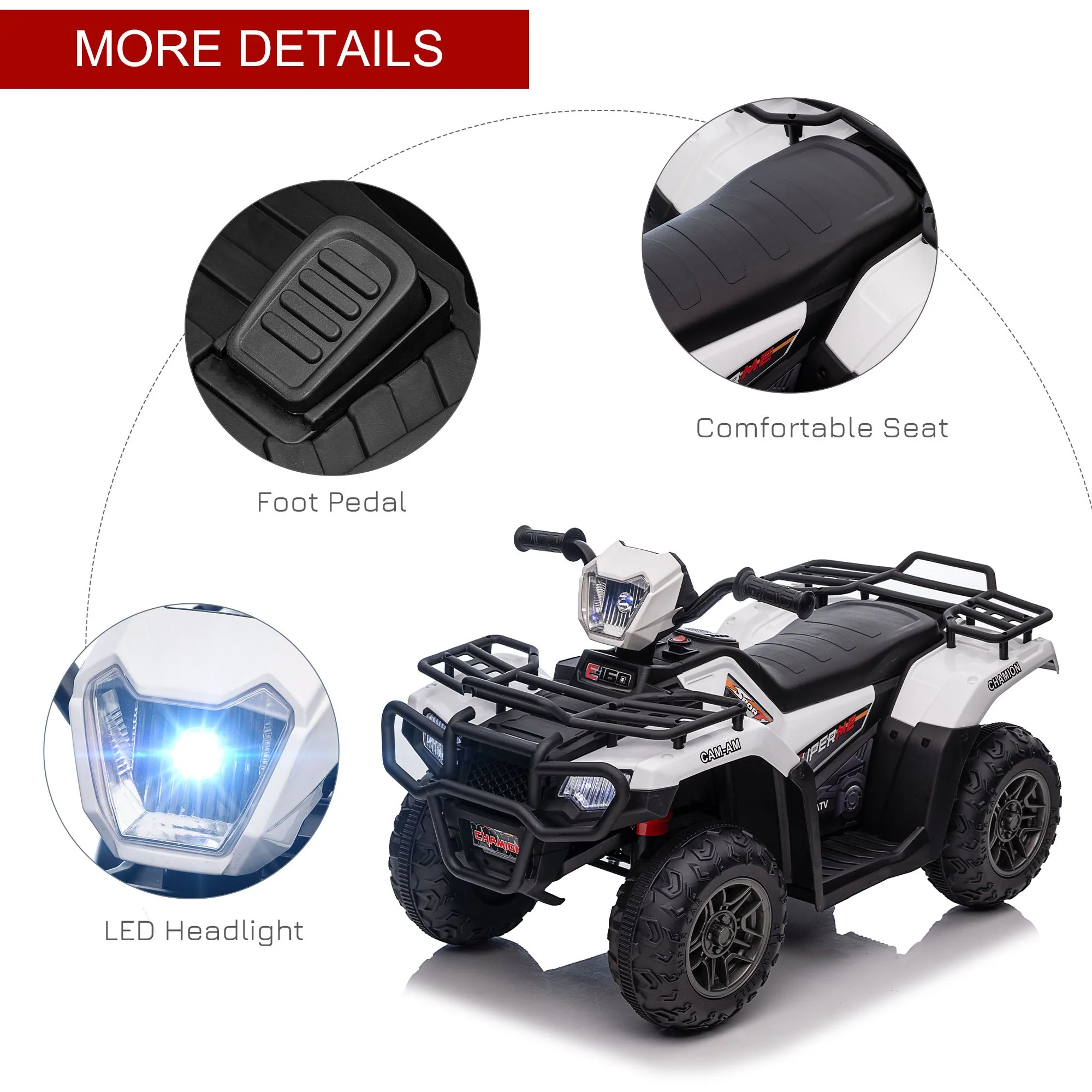 12V Kids Quad Bike with Forward Reverse Functions - Image 7