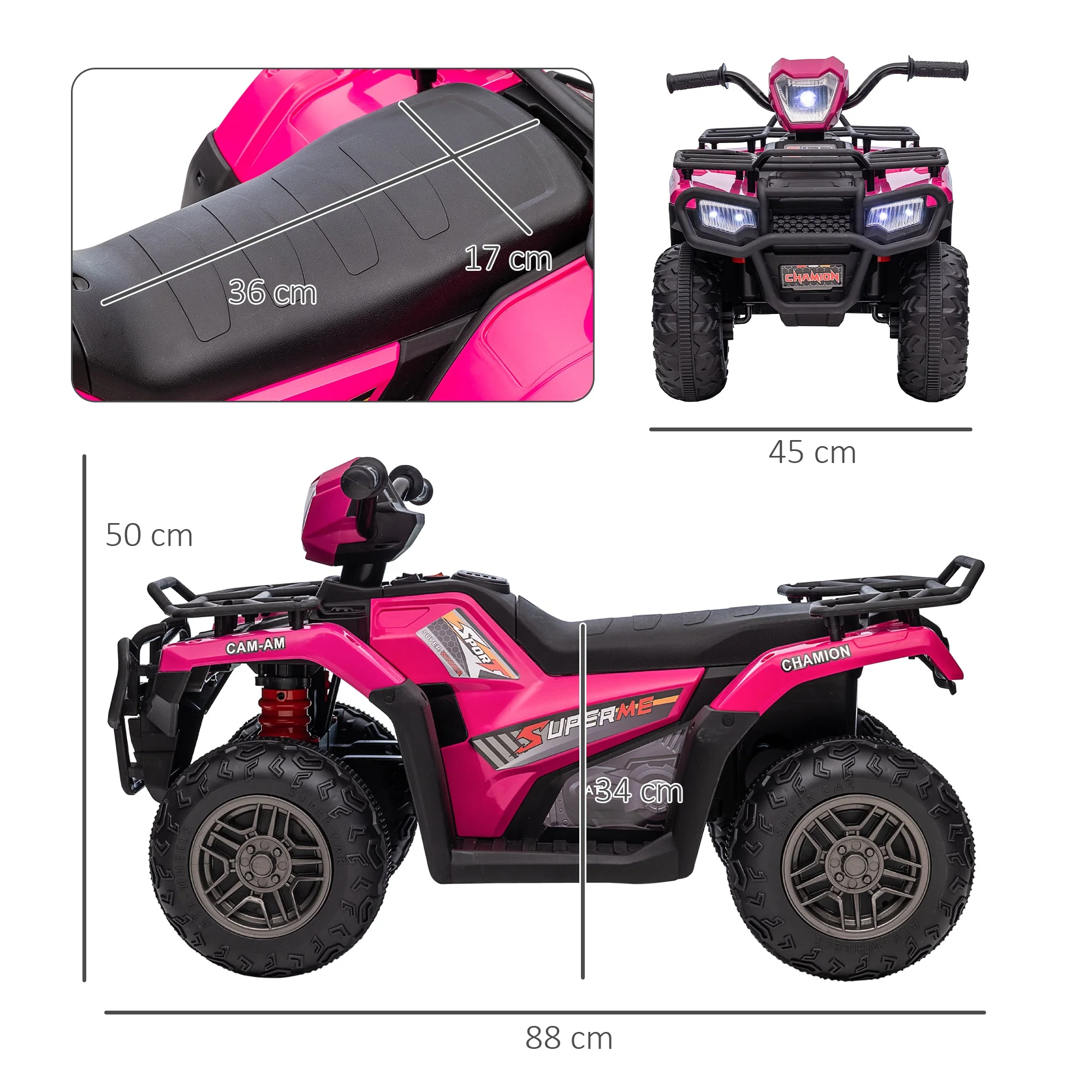 12V Kids Quad Bike with Forward Reverse Functions - Image 3