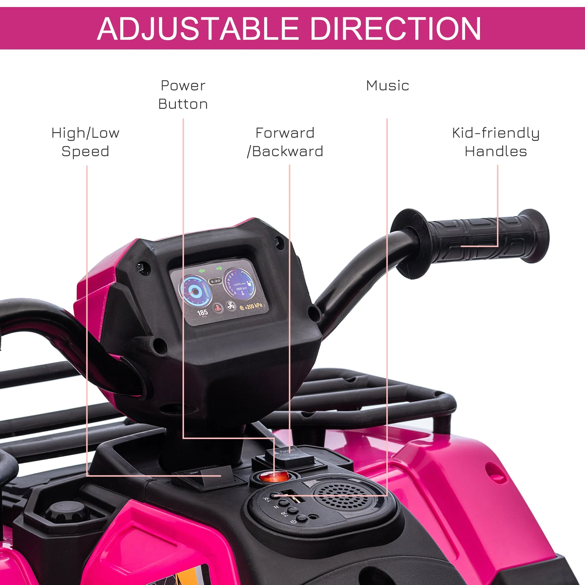 12V Kids Quad Bike with Forward Reverse Functions - Image 5