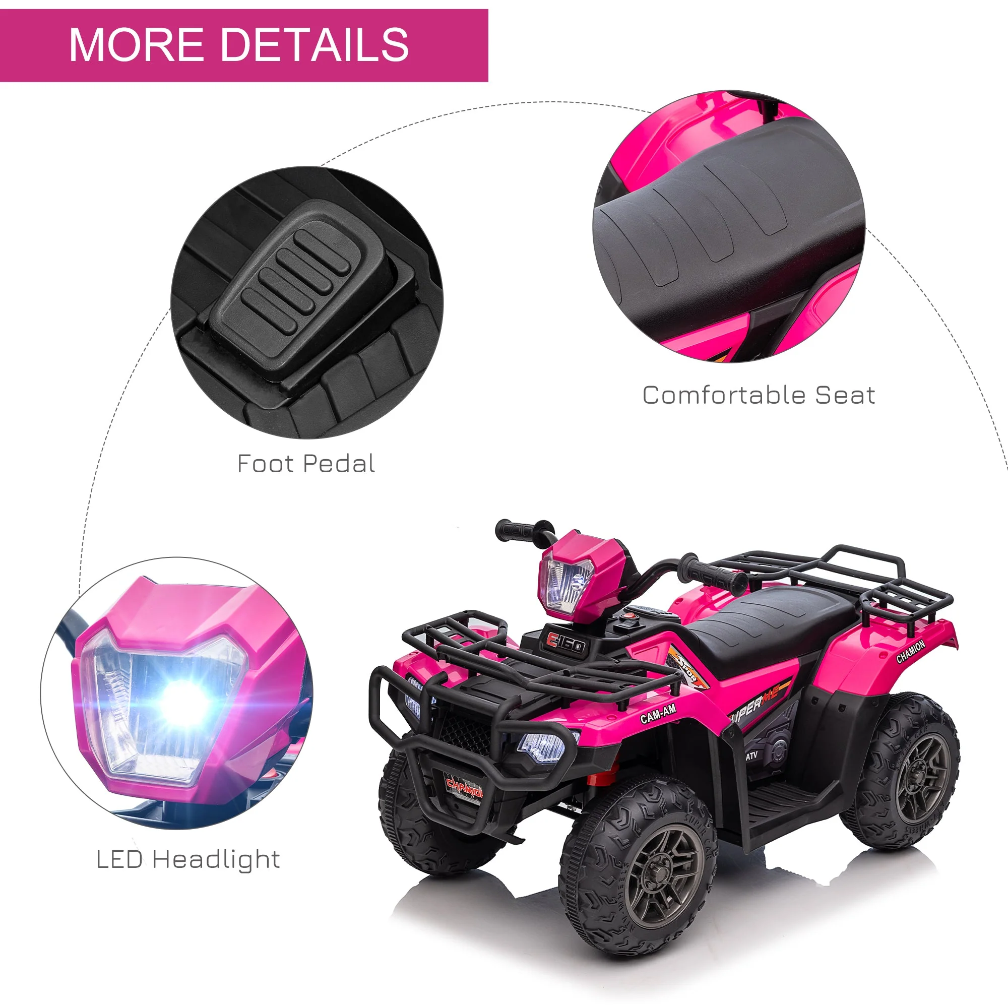 12V Kids Quad Bike with Forward Reverse Functions - Image 7