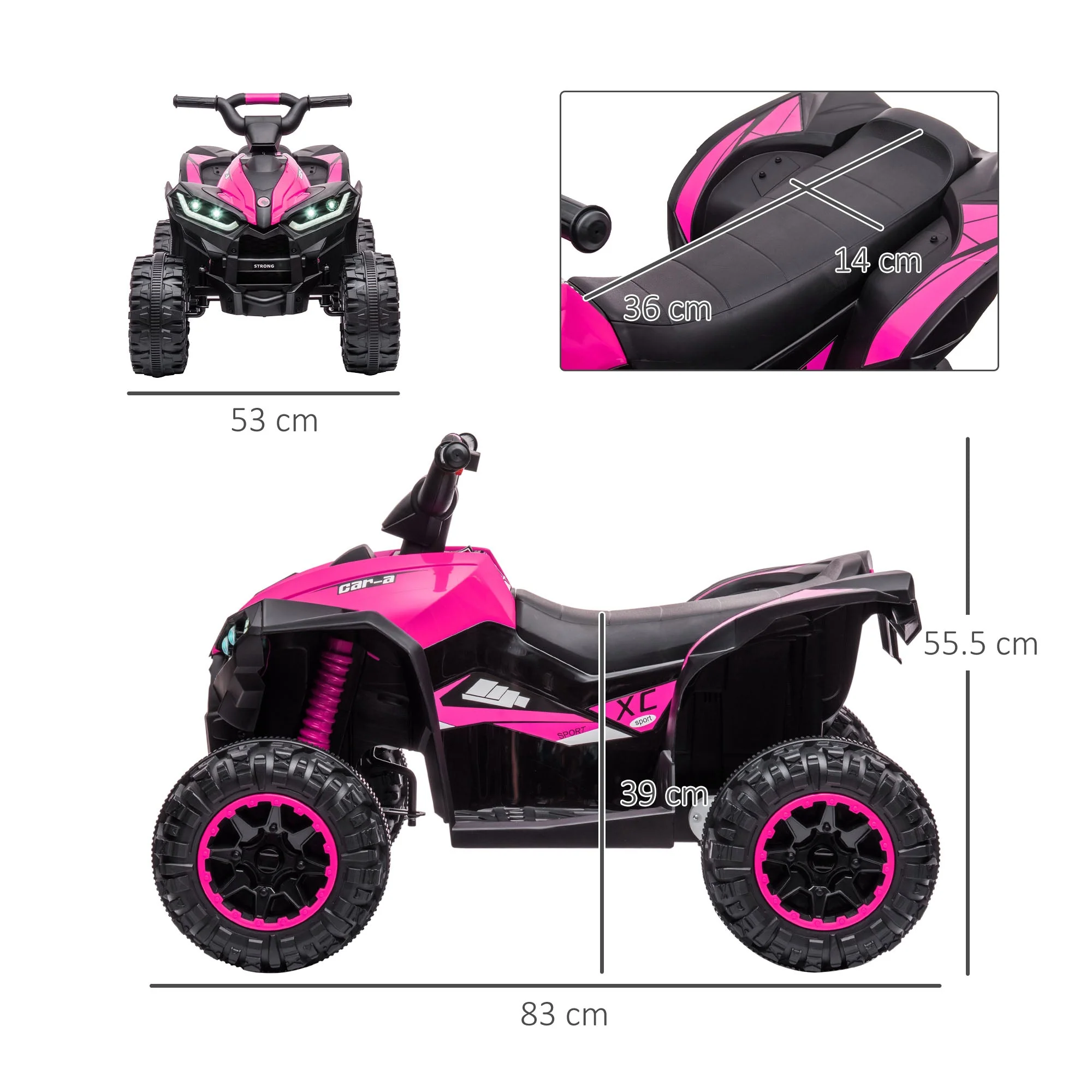 12V Quad Bike with Forward Reverse Functions - Image 3
