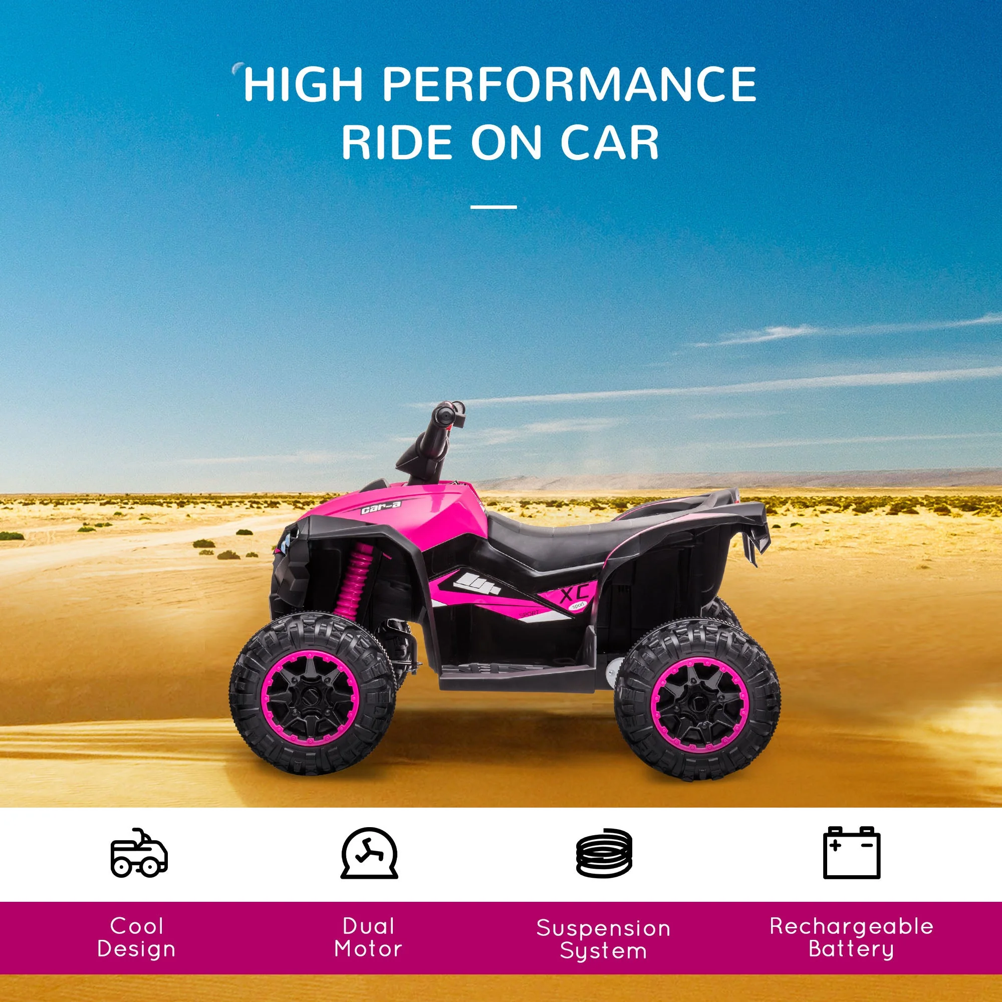 12V Quad Bike with Forward Reverse Functions - Image 4