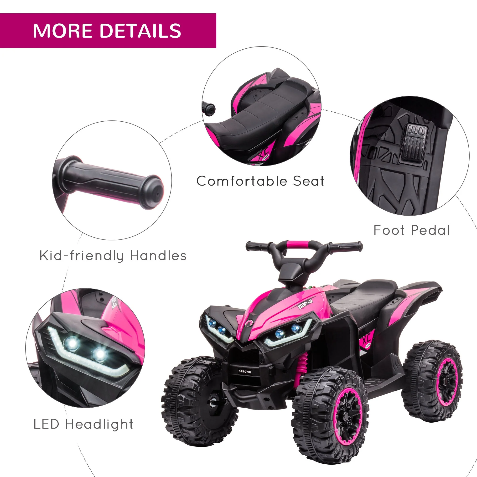 12V Quad Bike with Forward Reverse Functions - Image 7