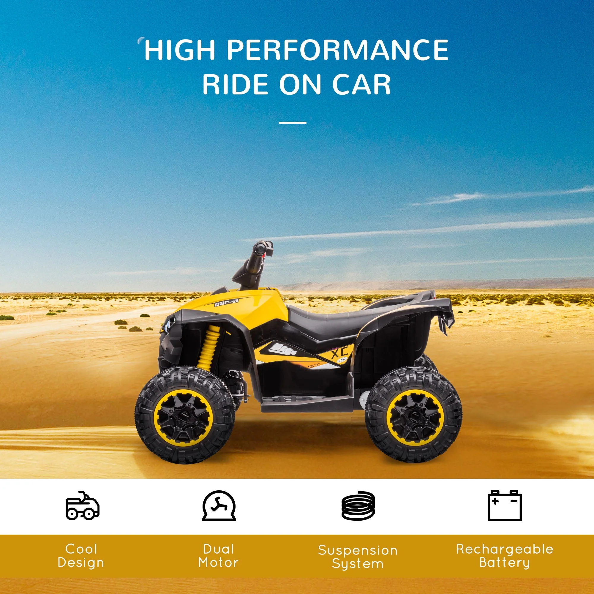 12V Quad Bike with Forward Reverse Functions - Image 4
