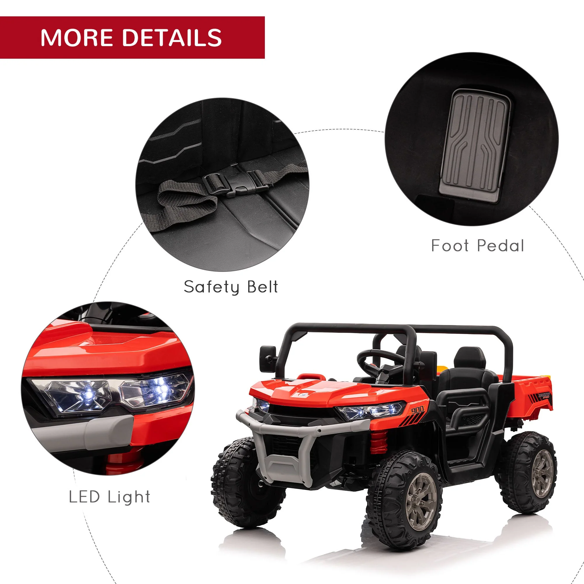 12V Two-Seater Kids Electric Ride-On Car - Image 7