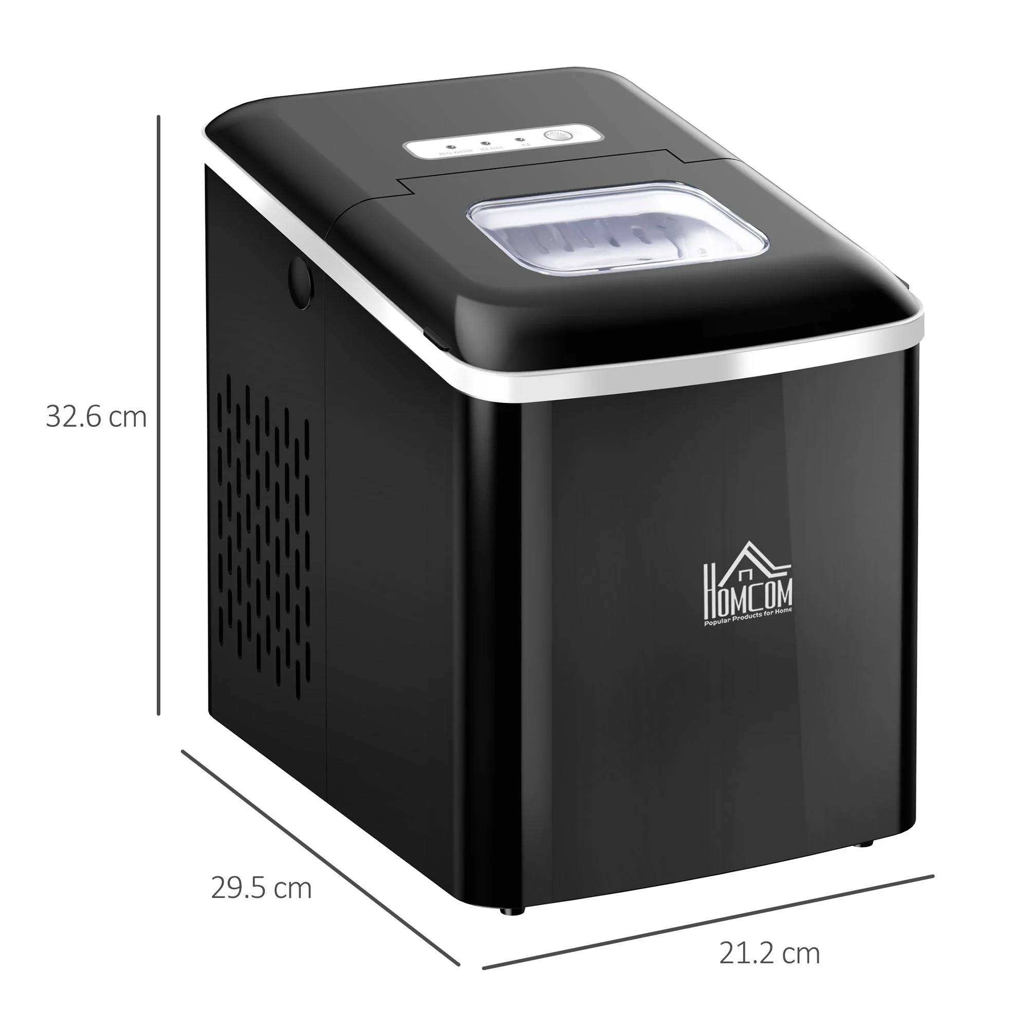 130W 2L 15 Minute Ice Machine Black - Image 3