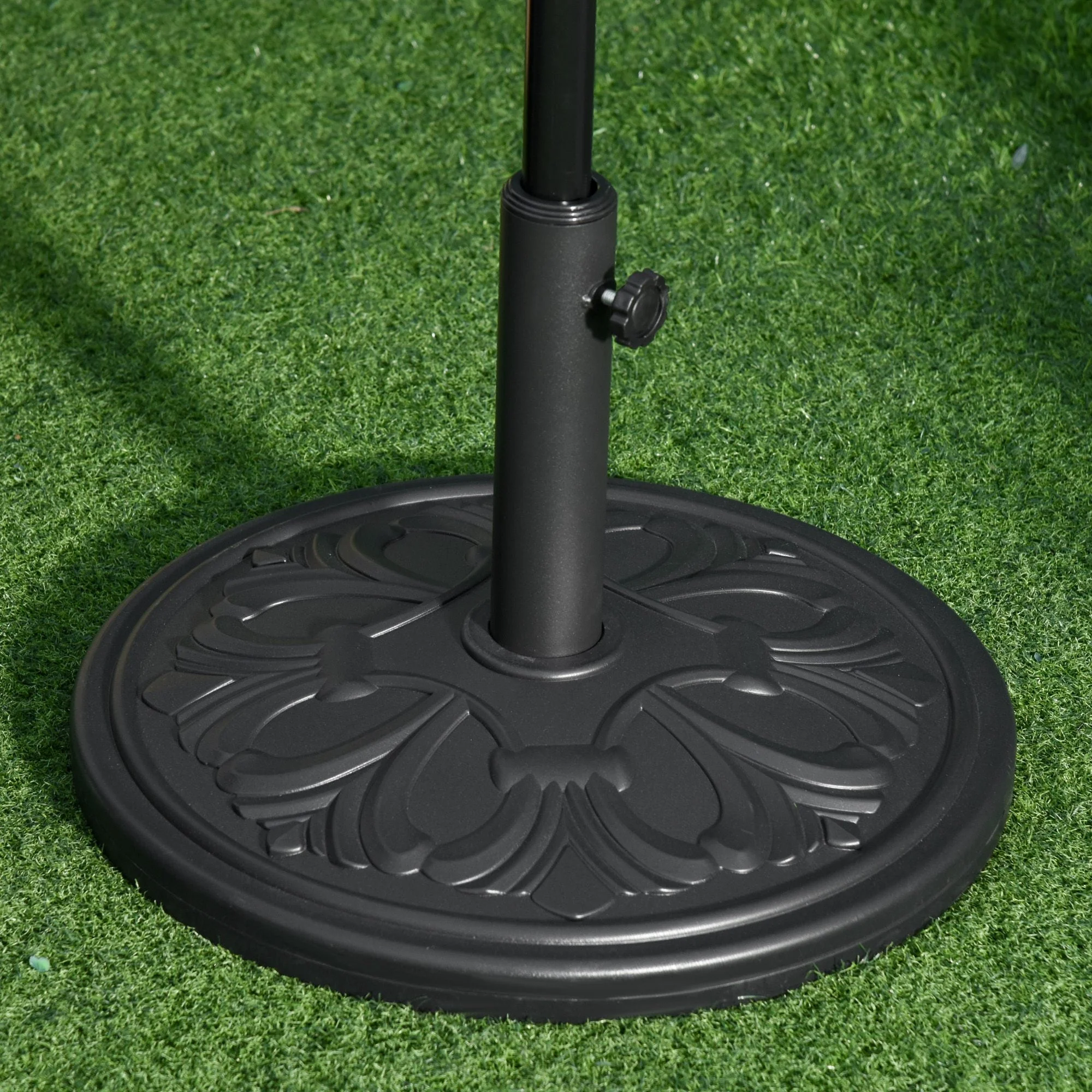 13kg Round Parasol Base Sun Umbrella Weight Stand Holder Patio Outdoor Garden Black - Image 8