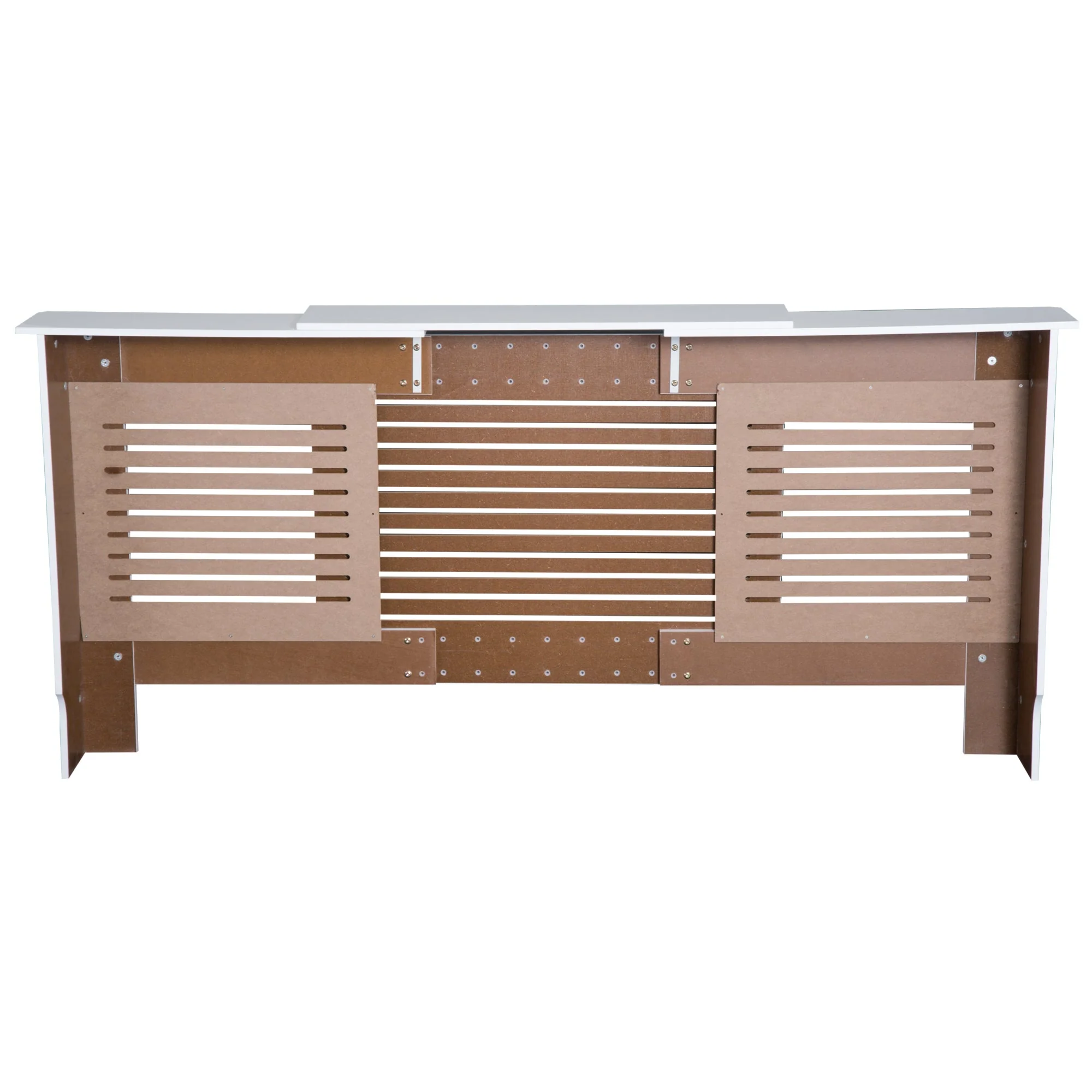 145-210L x 21W x 83H cm Extendable Medium-density fibreboard Radiator Cover - White - Image 8