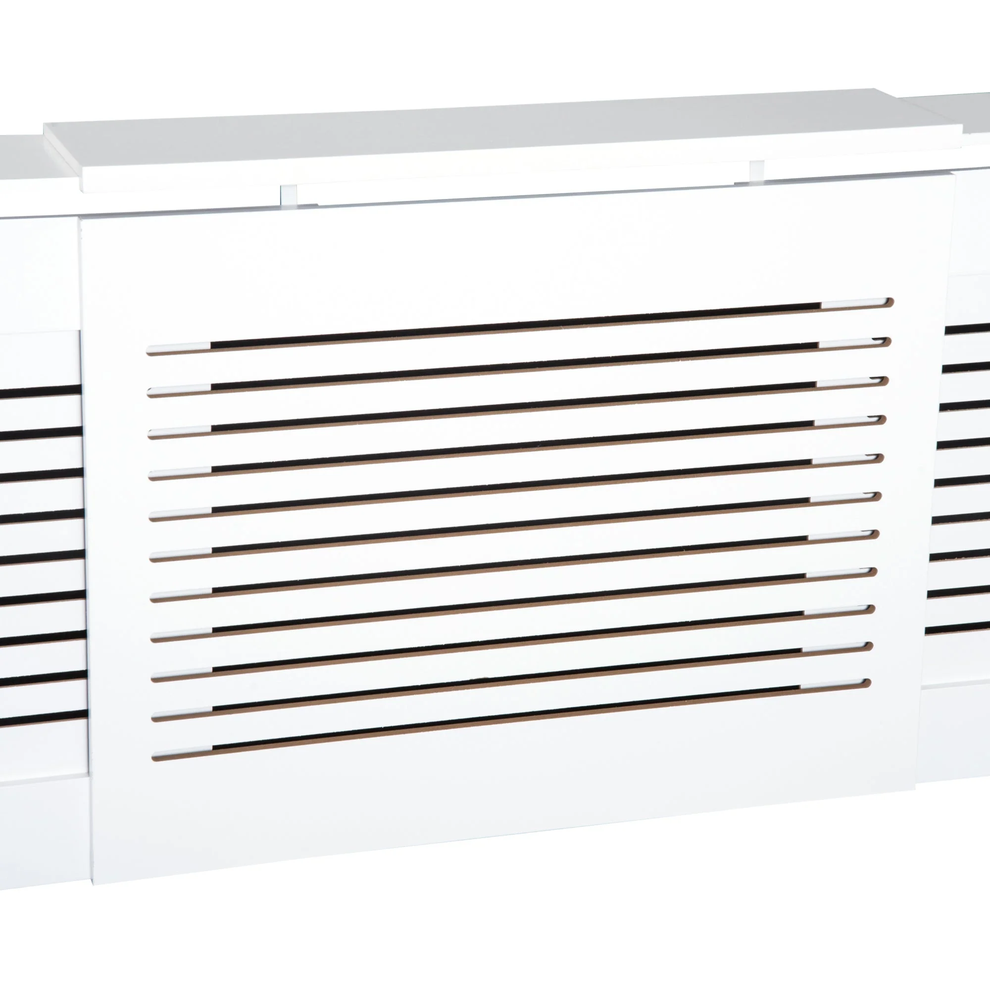 145-210L x 21W x 83H cm Extendable Medium-density fibreboard Radiator Cover - White - Image 9