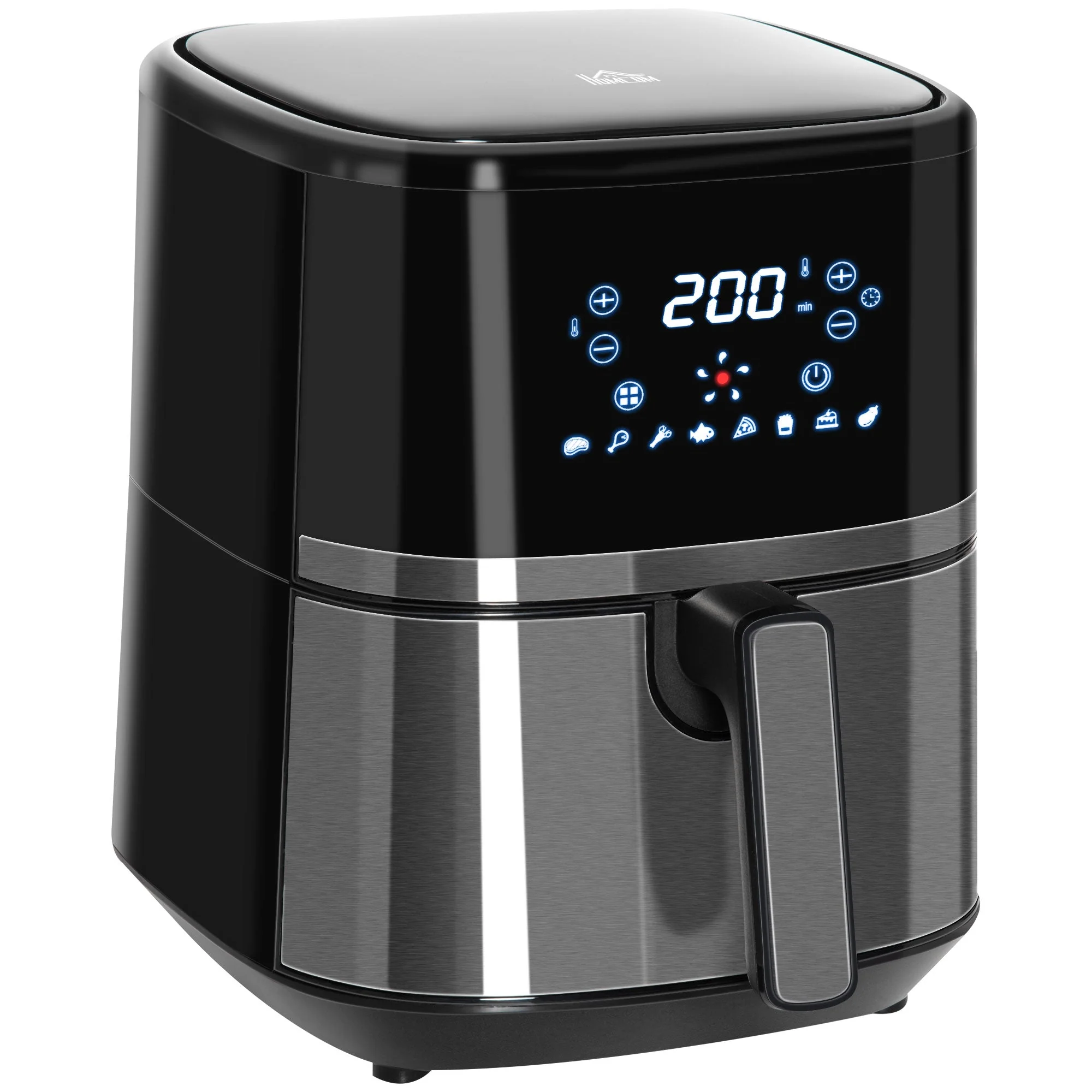 1500W 4.5L Air Fryer 8 Presets With Digital Display Black & Steel - Image 2