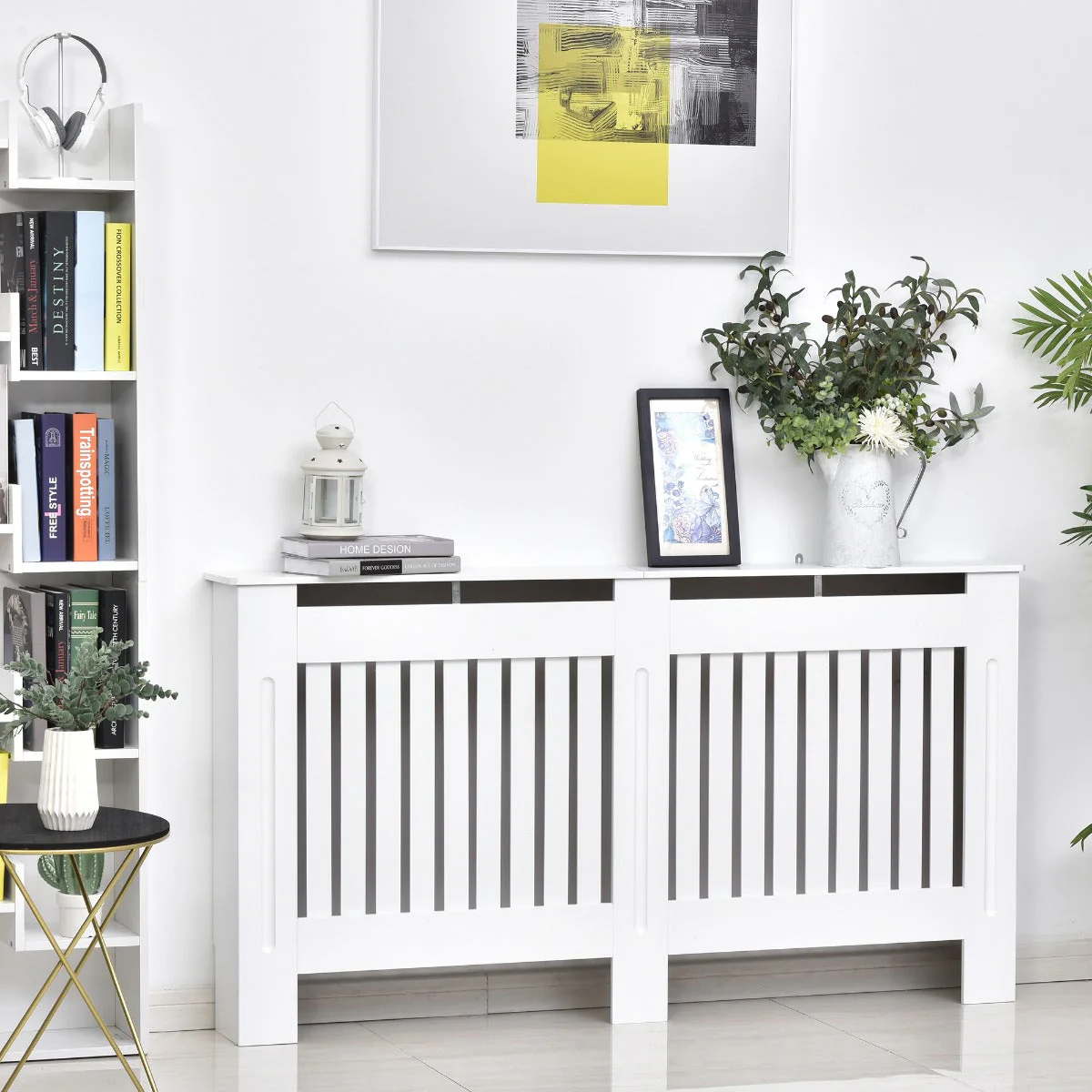 152L x 19W x 81H cm Medium-density fibreboard Radiator Cover-White - Image 9