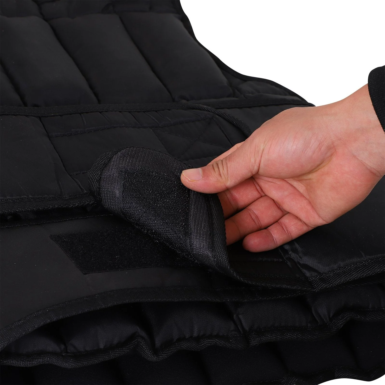 15kg Adjustable Metal Sand Weight Vest Black - Image 4