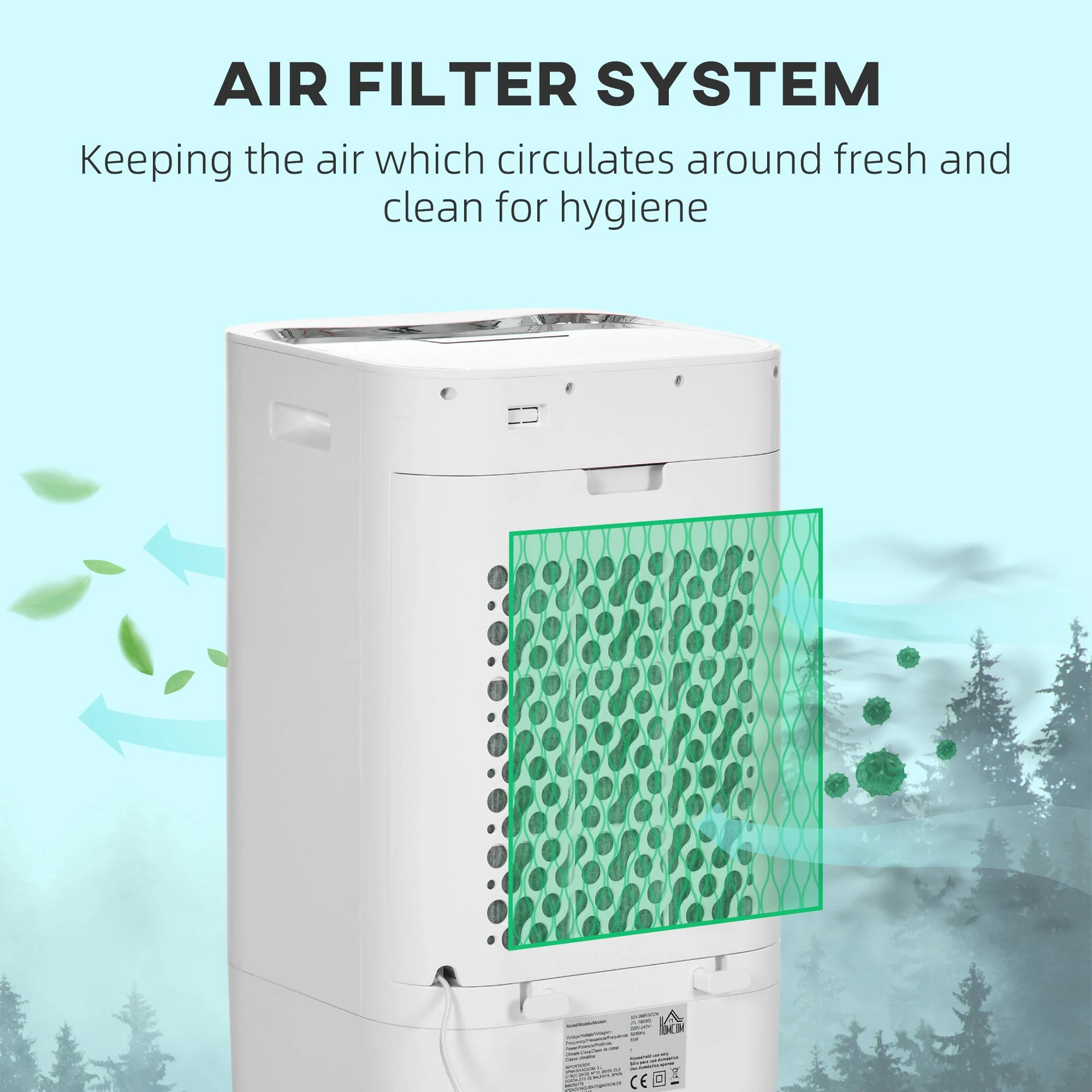 15L Multifunction Three Speed Air Cooler With Remote Control White - Image 3