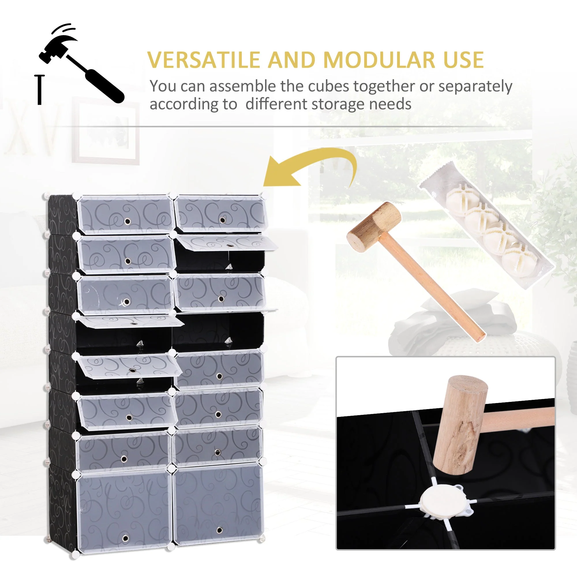16 Cube Shoe Rack - Image 6