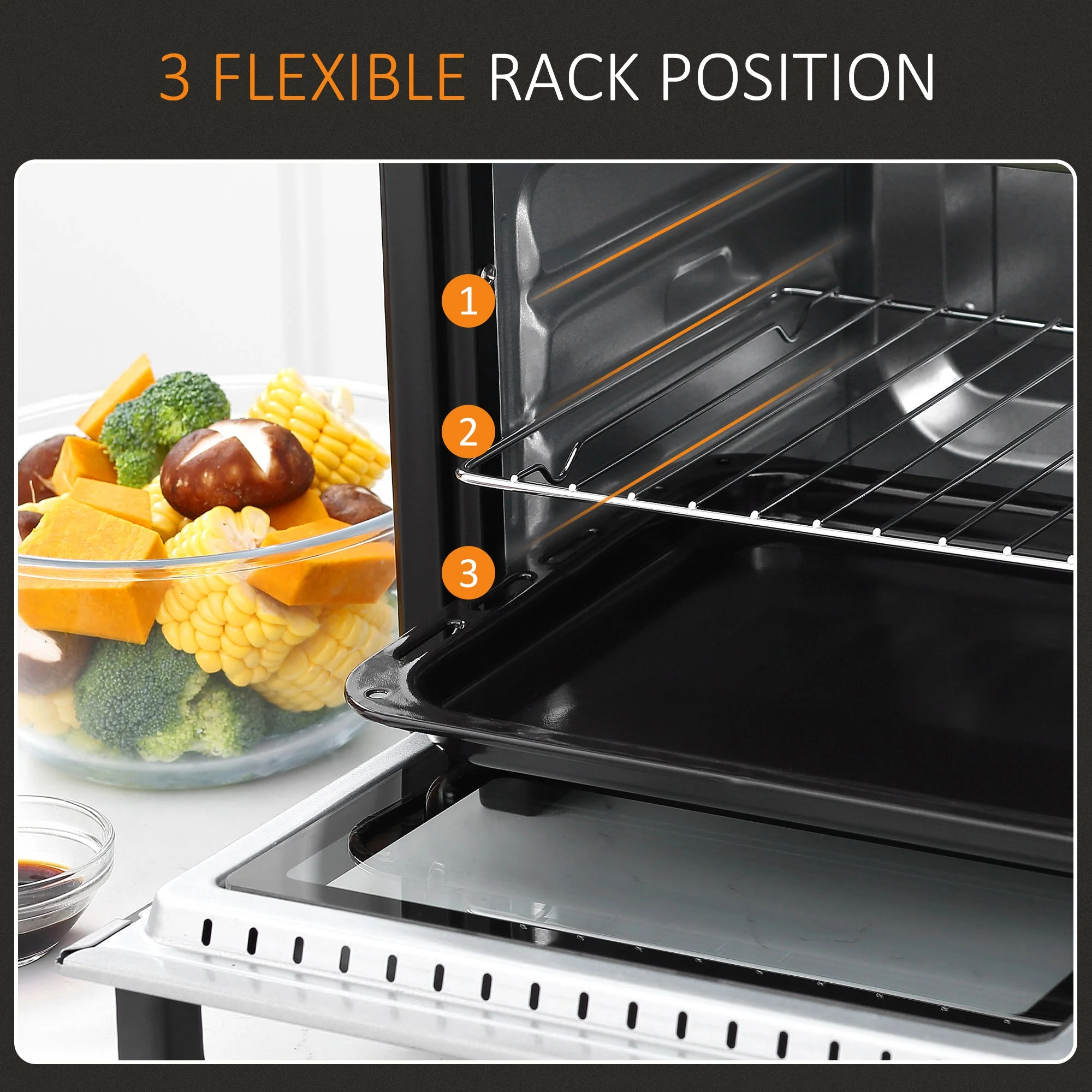 16L 230C Mini Oven With Timer Silver & Black - Image 5