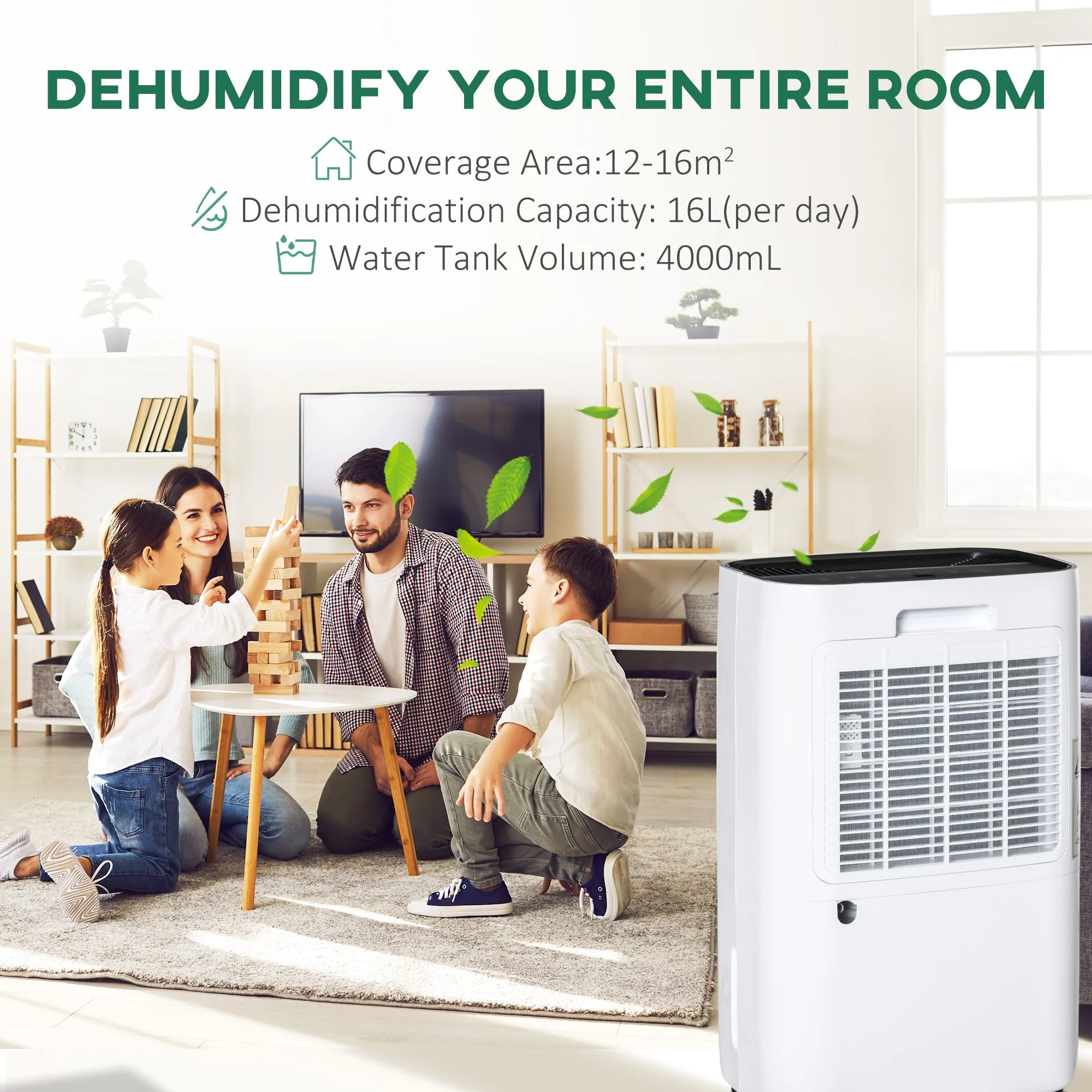 16L/Day 4L Portable Quiet Dehumidifier Home Laundry - Image 3