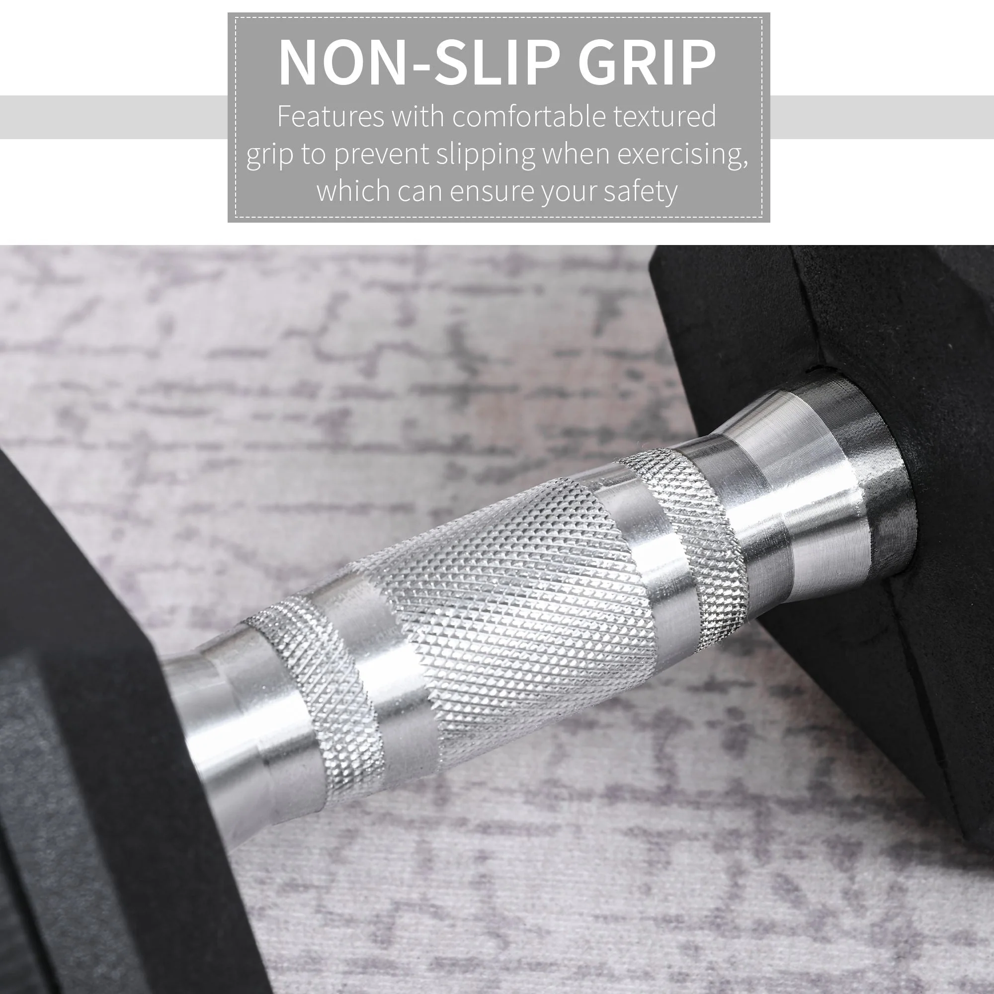 17.5KG Single Rubber Hex Dumbbell Portable Hand Weights Dumbbell Home Gym - Image 7