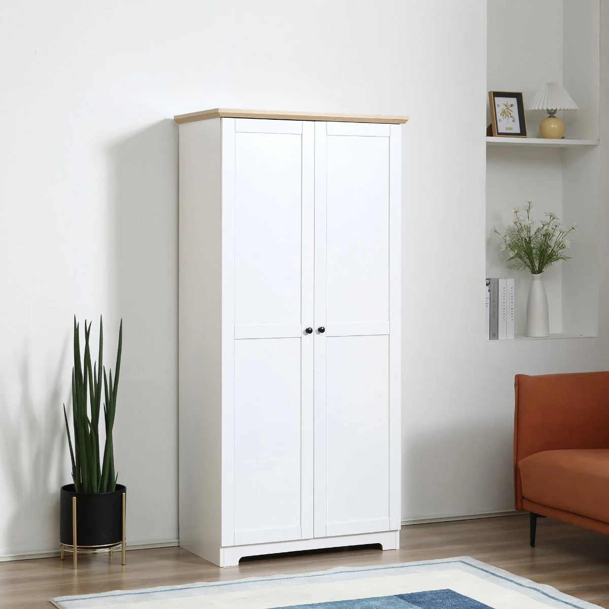 172cm Wooden Kitchen Storage Cabinet - Image 2