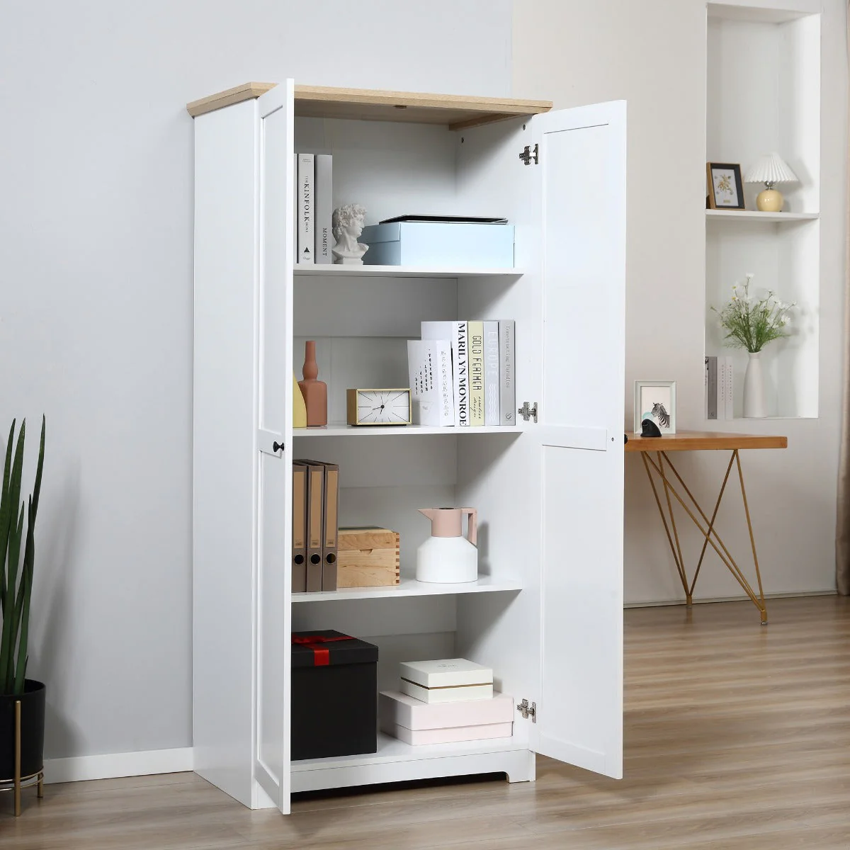 172cm Wooden Kitchen Storage Cabinet - Image 7