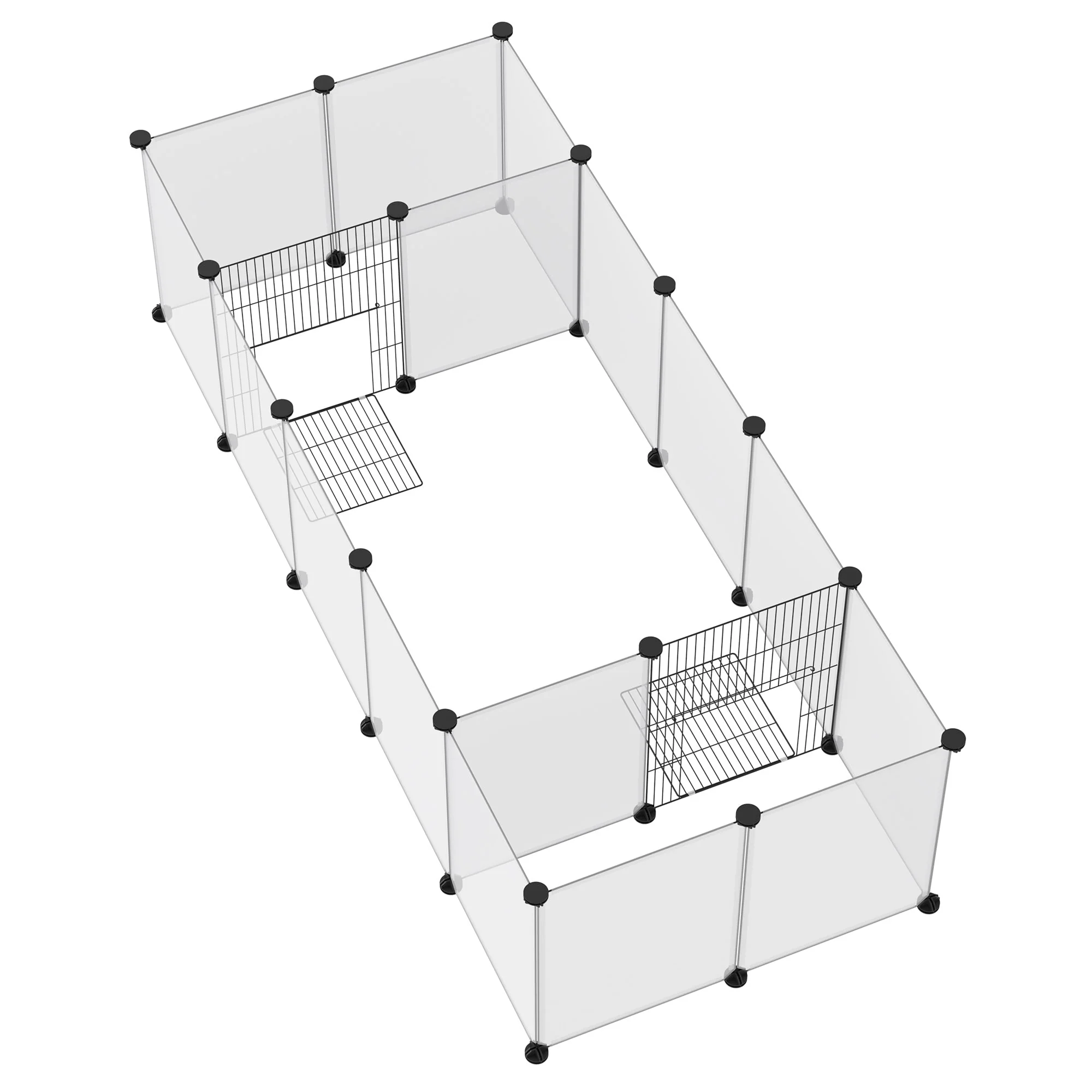 18 Panel Small Animal Playpen White by Pawhut - Image 3