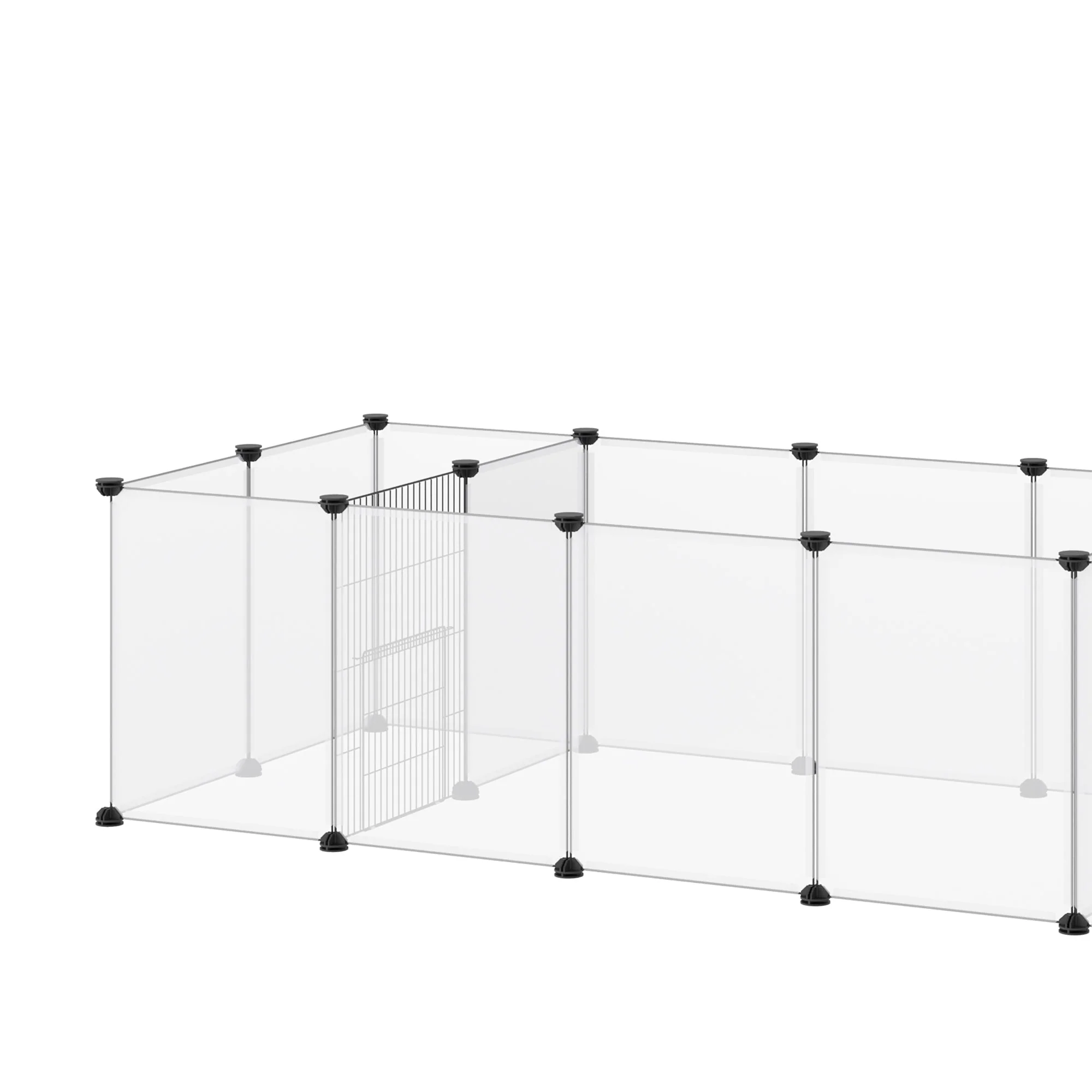 18 Panel Small Animal Playpen White by Pawhut - Image 4
