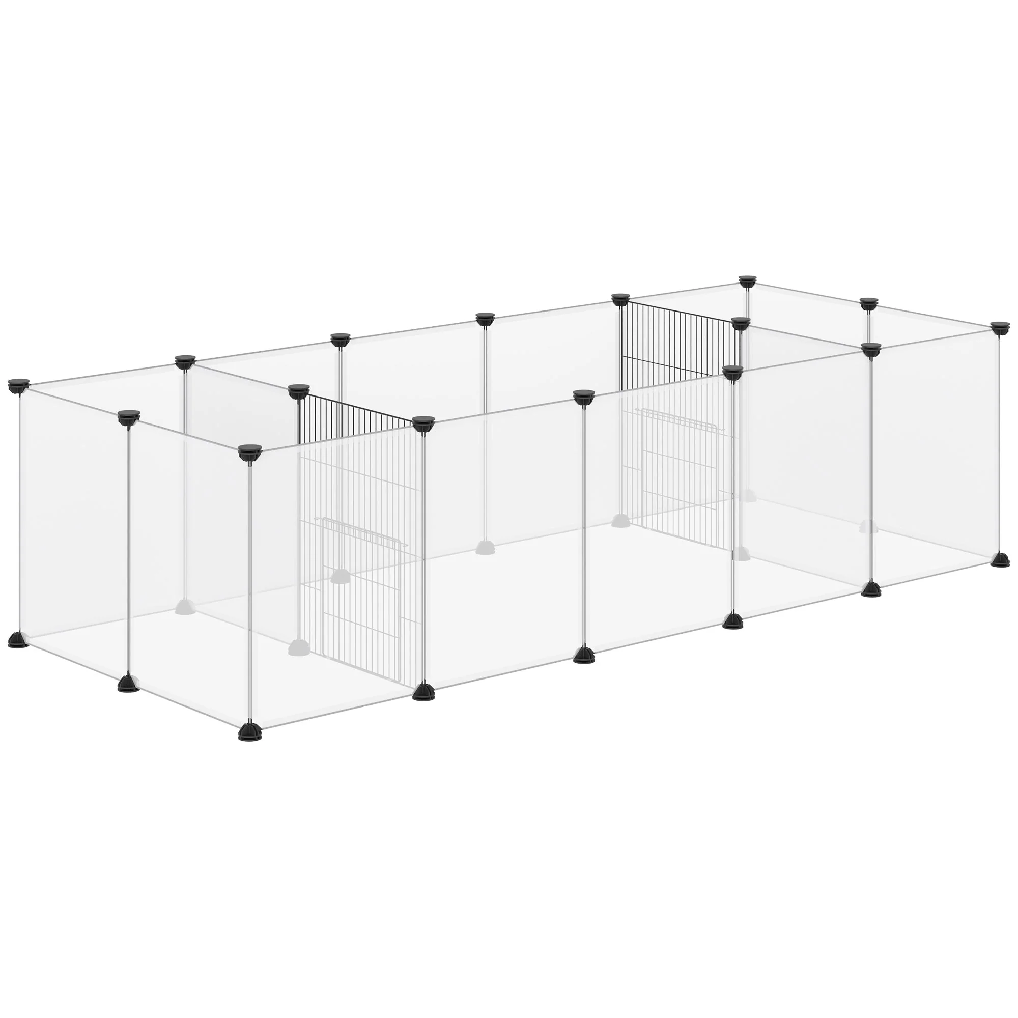 18 Panel Small Animal Playpen White by Pawhut - Image 5
