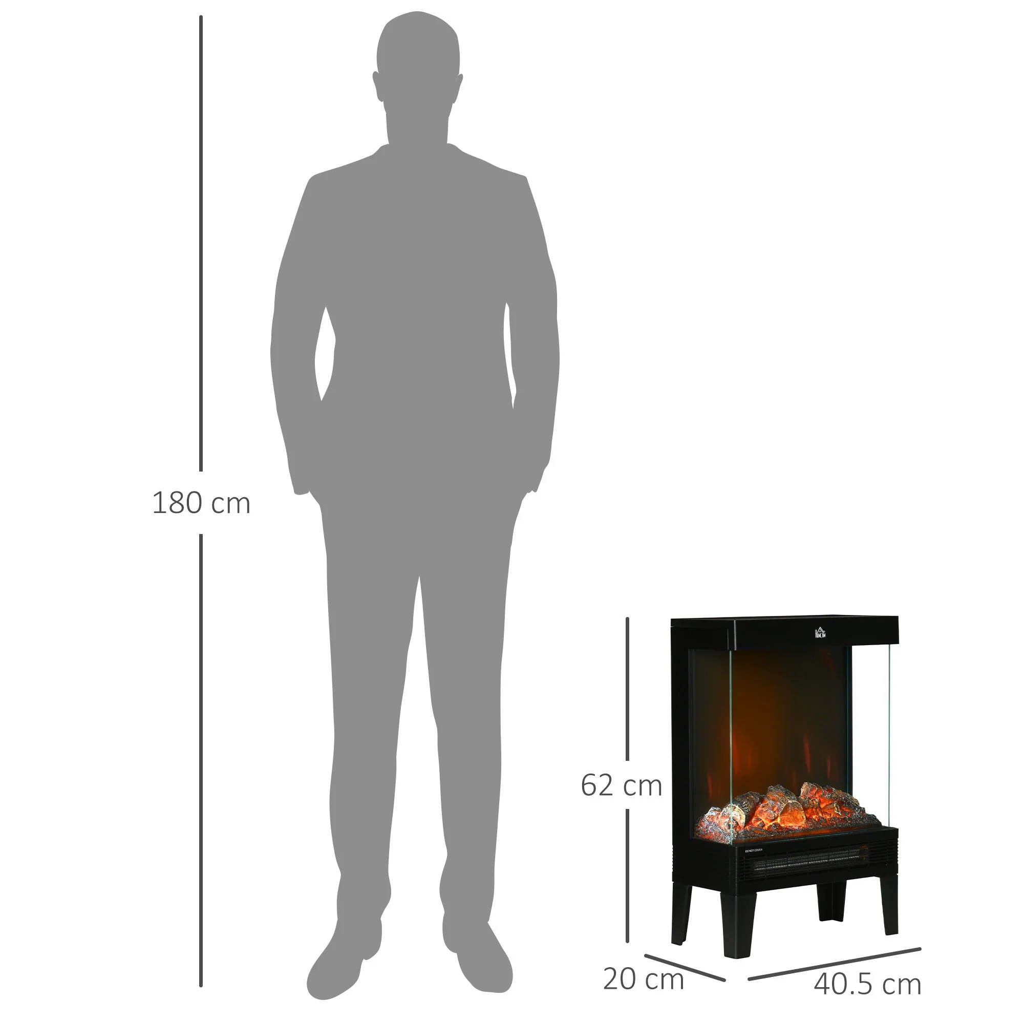 180° Charming Electric Fireplace Heater - Image 2
