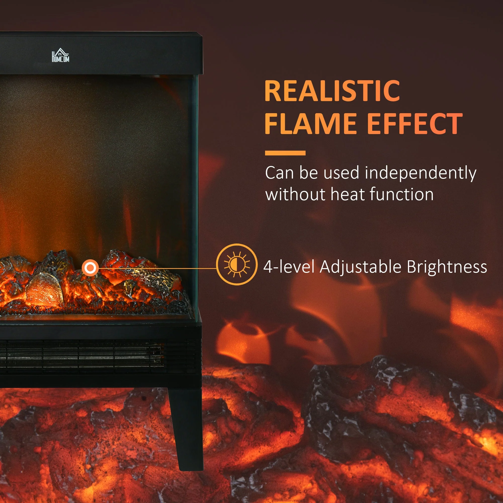 180° Charming Electric Fireplace Heater - Image 3