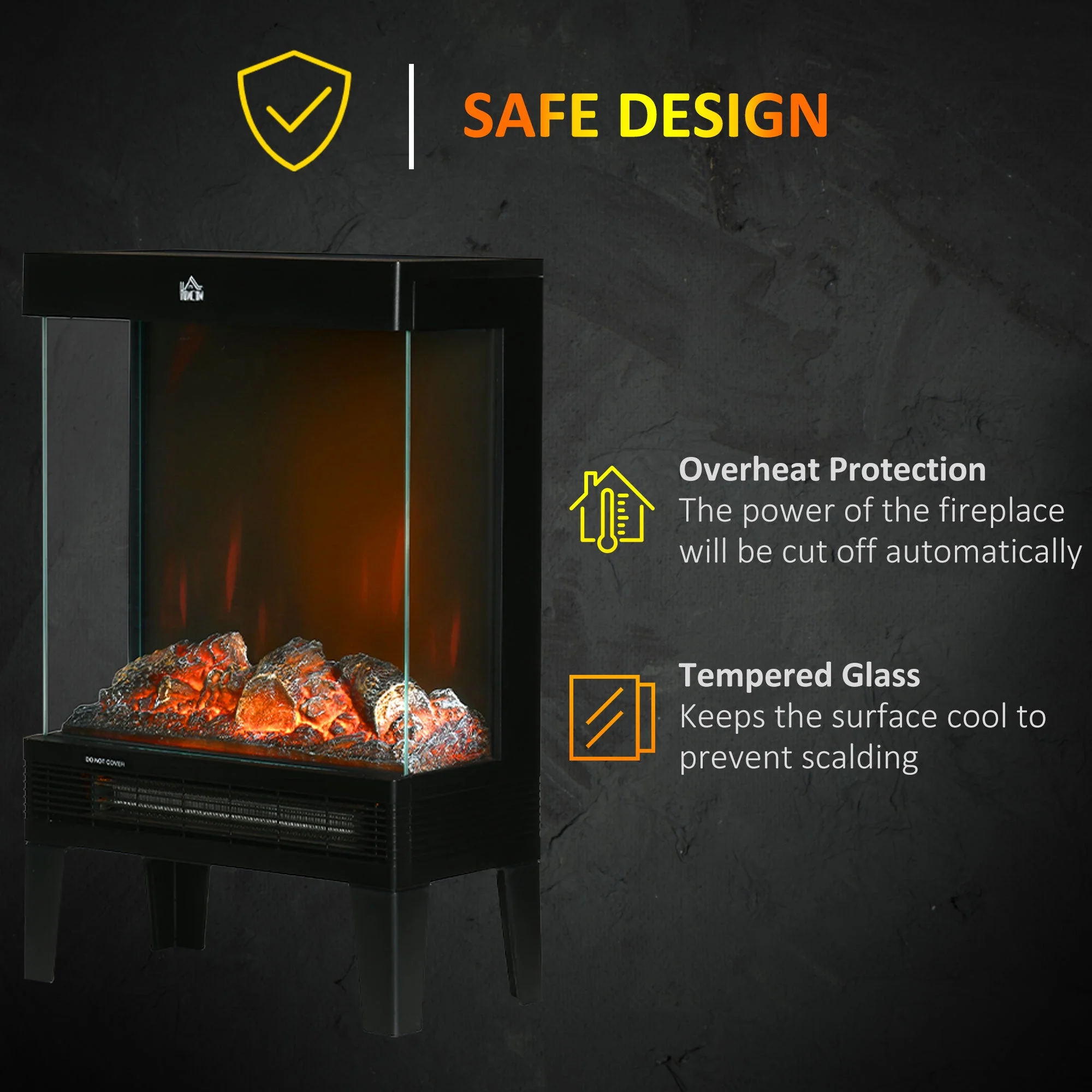 180° Charming Electric Fireplace Heater - Image 6